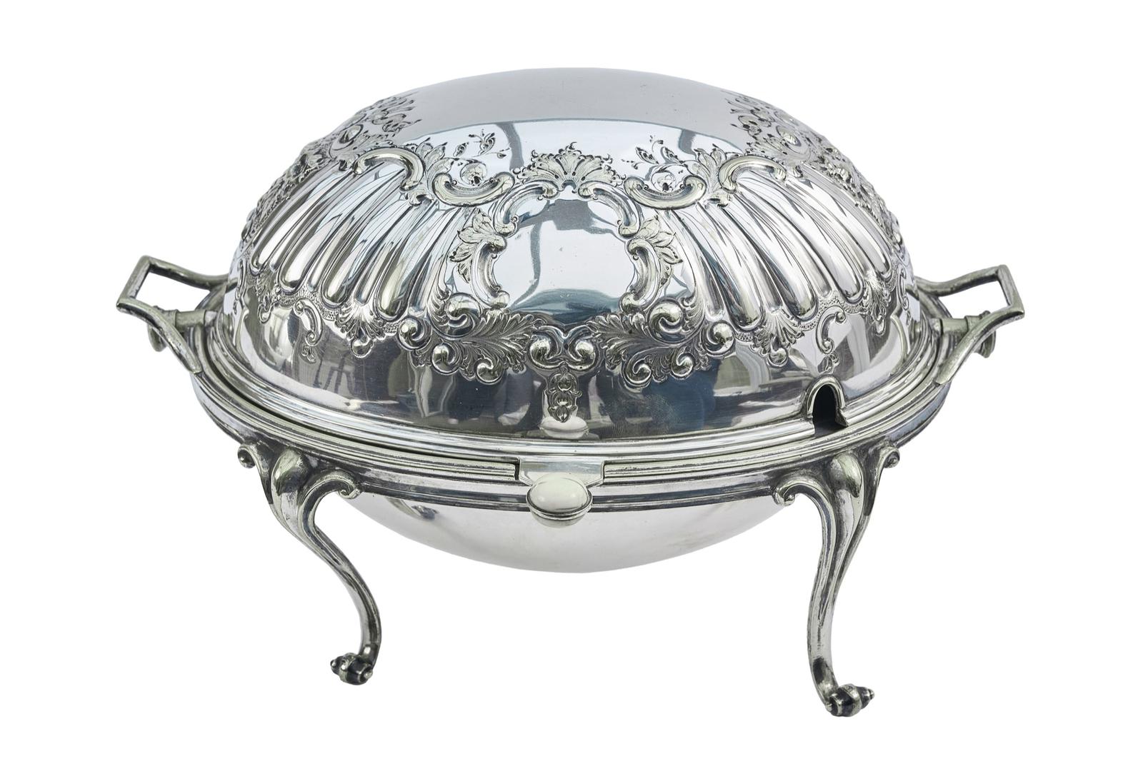 Quality Antique Victorian Silver Plated Revolving Warming Dish (1 of 7)