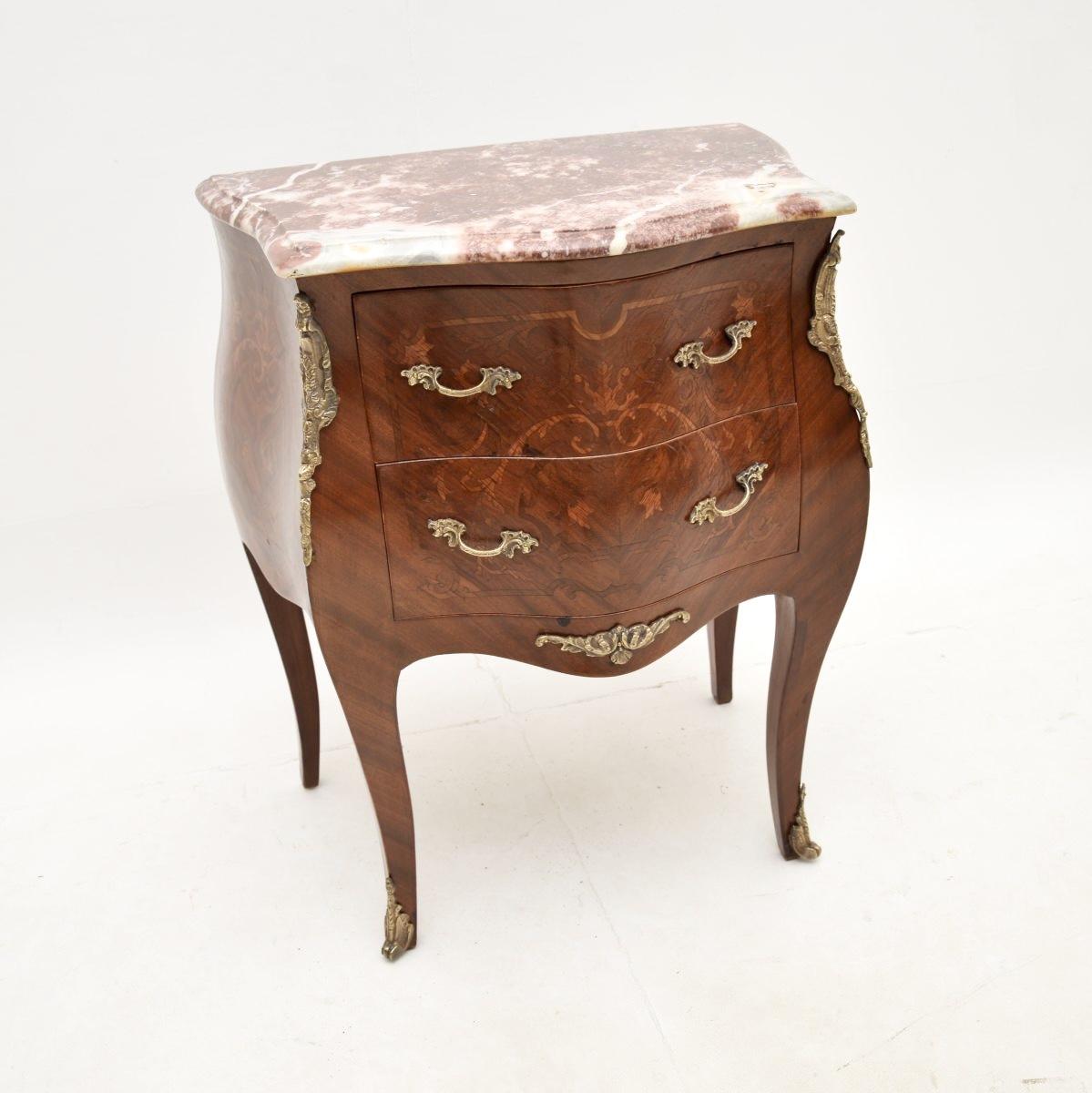 Antique French Inlaid Marquetry Marble Top Chest (1 of 10) Antique French Inlaid Marquetry Marble Top Chest (1 of 10)