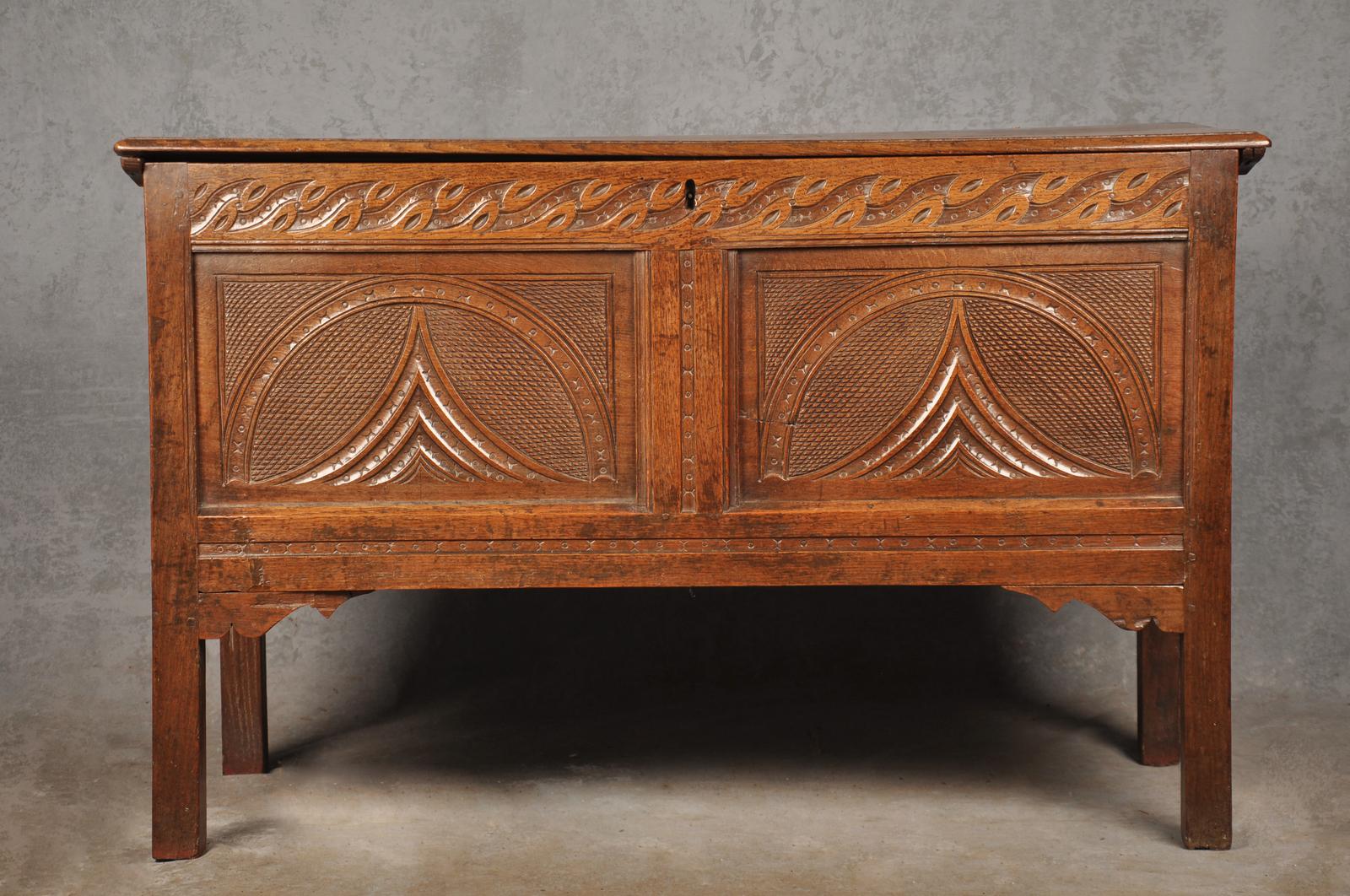 17th Century Oak Coffer (1 of 11)