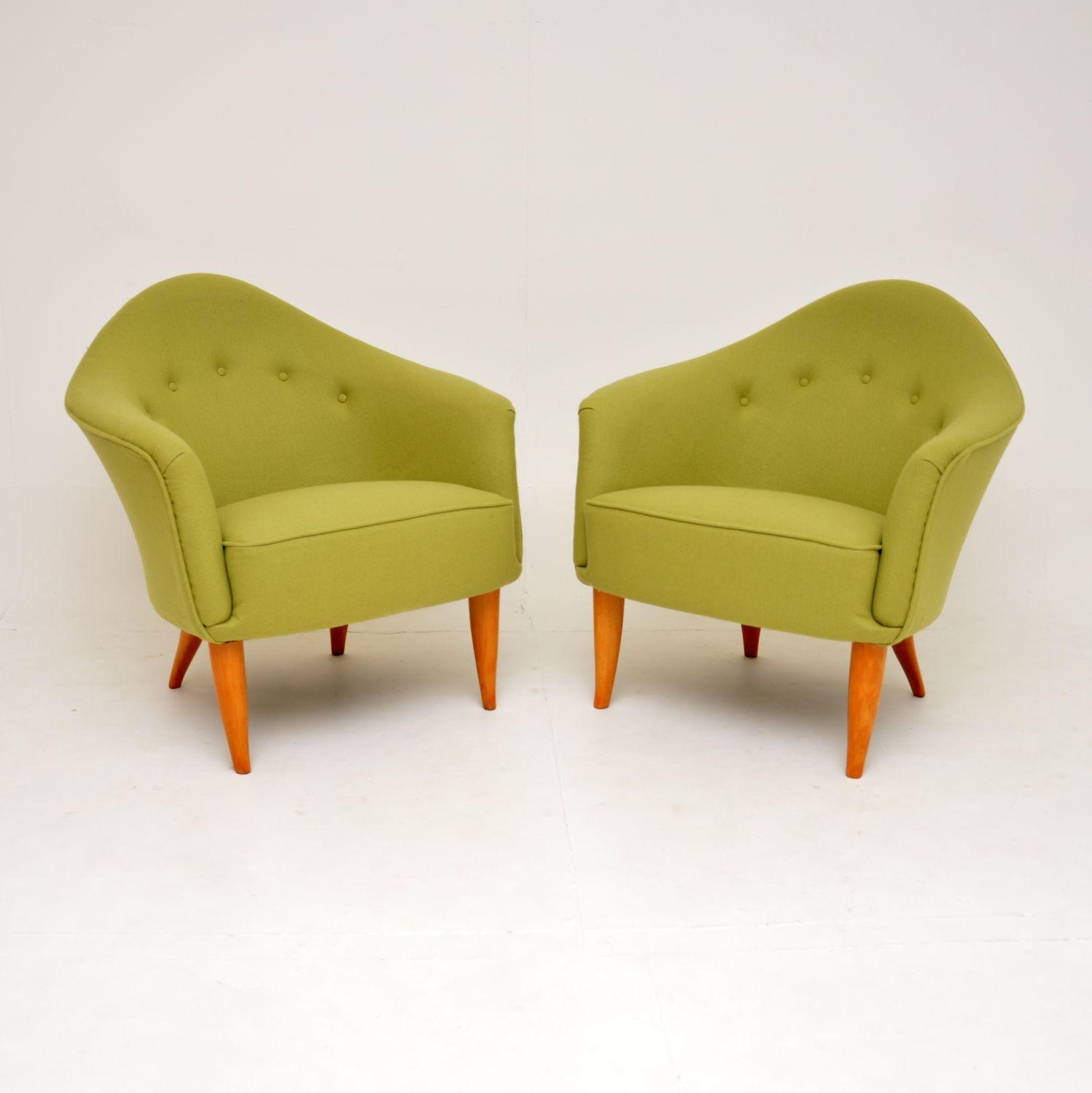 1960's Pair of Swedish Armchairs by Kerstin Horlin-Holmquist (1 of 9) 1960's Pair of Swedish Armchairs by Kerstin Horlin-Holmquist (1 of 9)