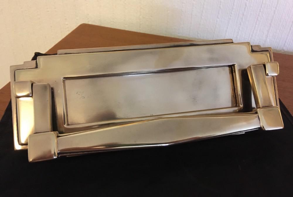 Art Deco Brass Letter Box (1 of 4)