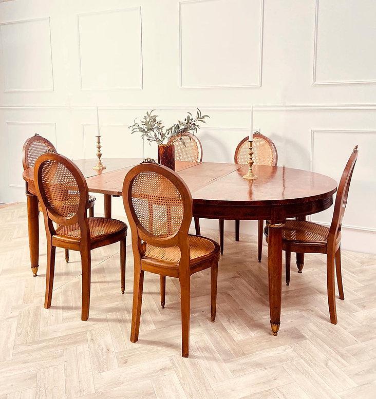 Antique Dining Table and Chairs / Burr Walnut Table / Dinner Table / Round Table (1 of 9) Antique Dining Table and Chairs / Burr Walnut Table / Dinner Table / Round Table (1 of 9)