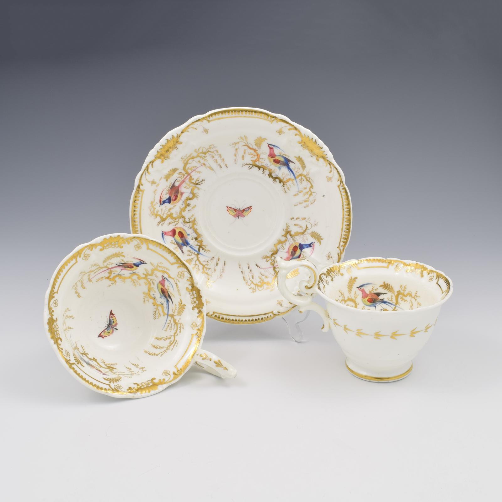 Stunning Davenport Porcelain Fancy Birds Tea & Coffee Cup & Saucer Trio Pattern 916 c.1830 (1 of 17) Stunning Davenport Porcelain Fancy Birds Tea & Coffee Cup & Saucer Trio Pattern 916 c.1830 (1 of 17)