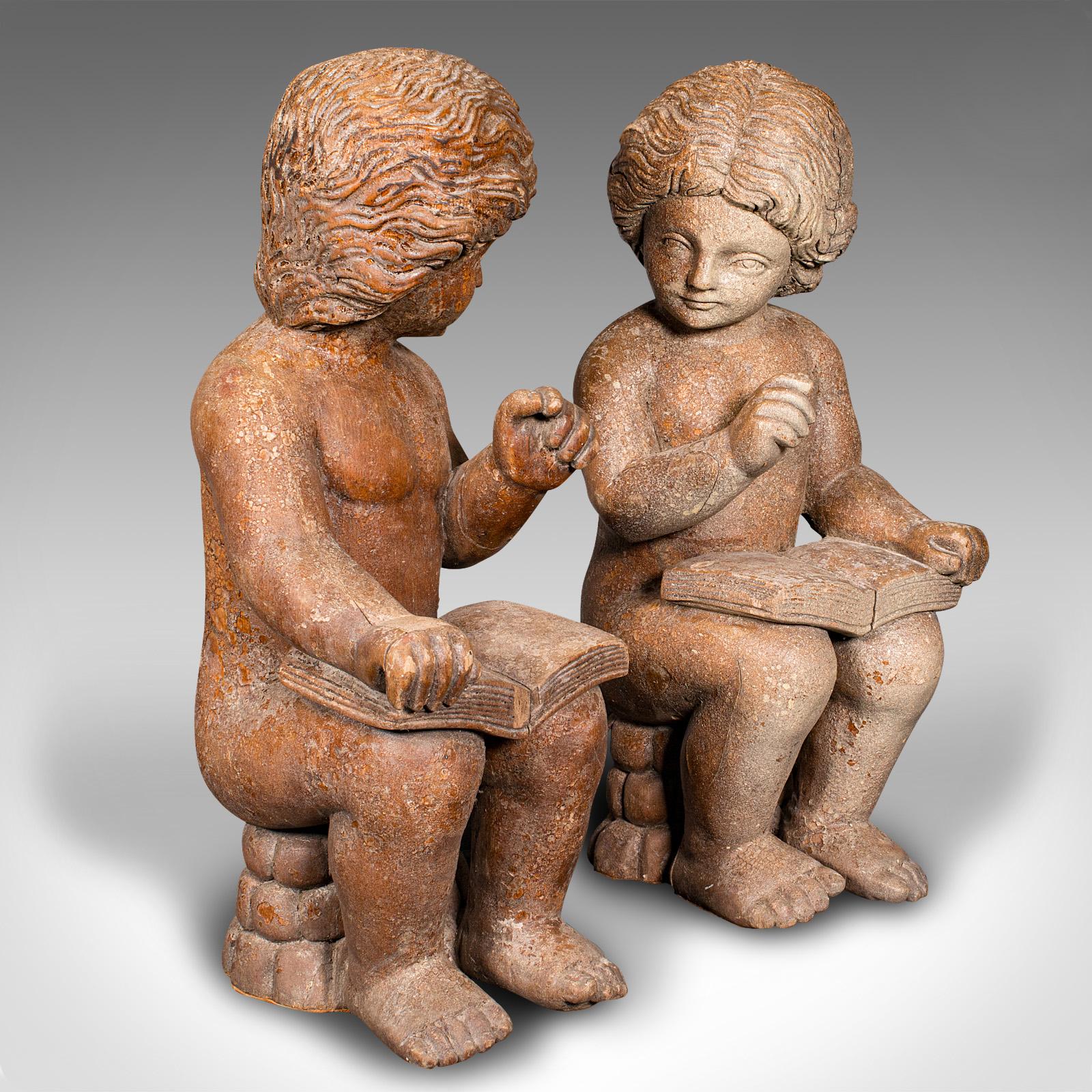 Large Pair of Antique Putti Bookends, Italian Cherub Figures, Book Rest c.1900 (1 of 11) Large Pair of Antique Putti Bookends, Italian Cherub Figures, Book Rest c.1900 (1 of 11)