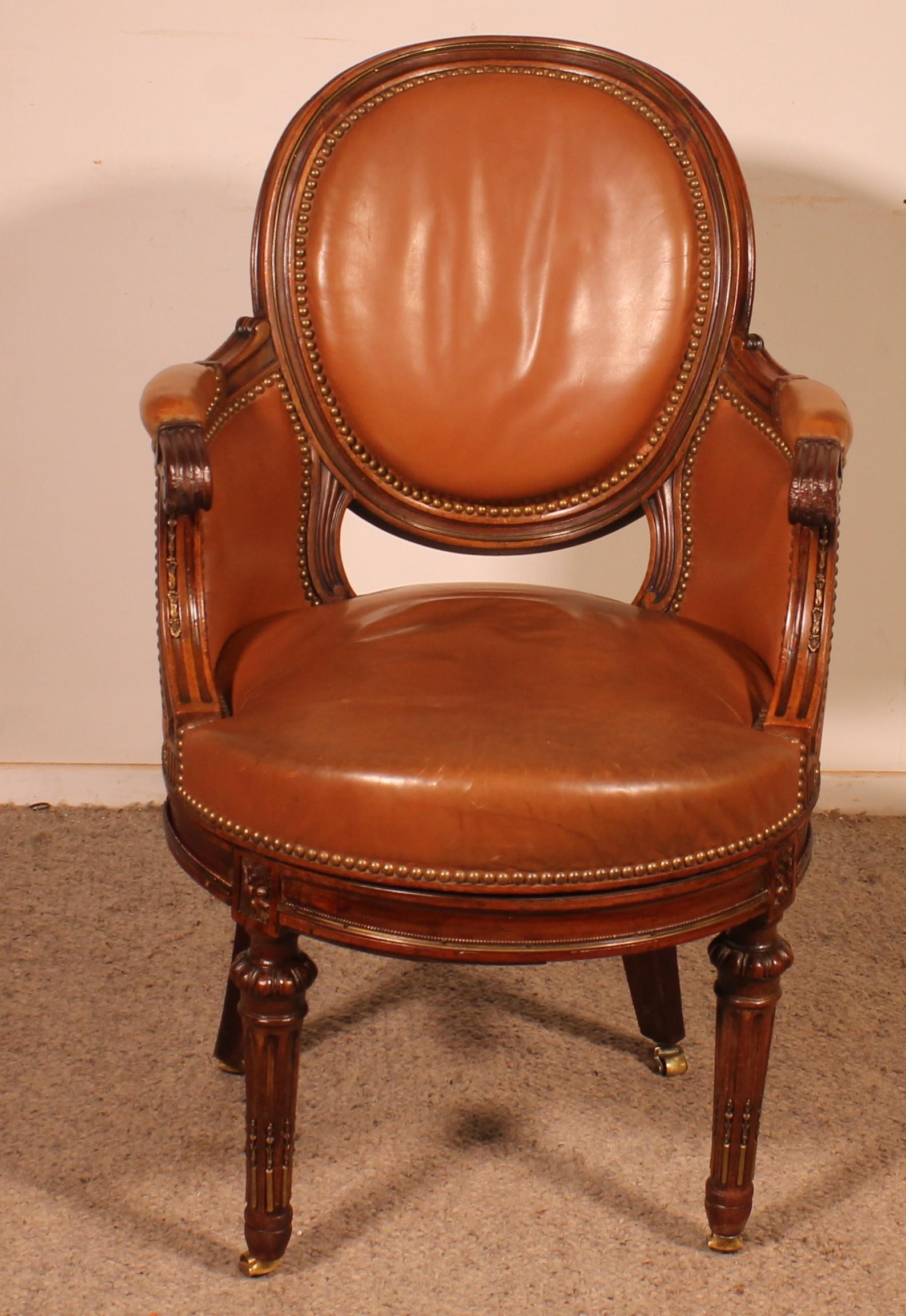 19th Century Desk / Office Chair in Walnut (1 of 16)