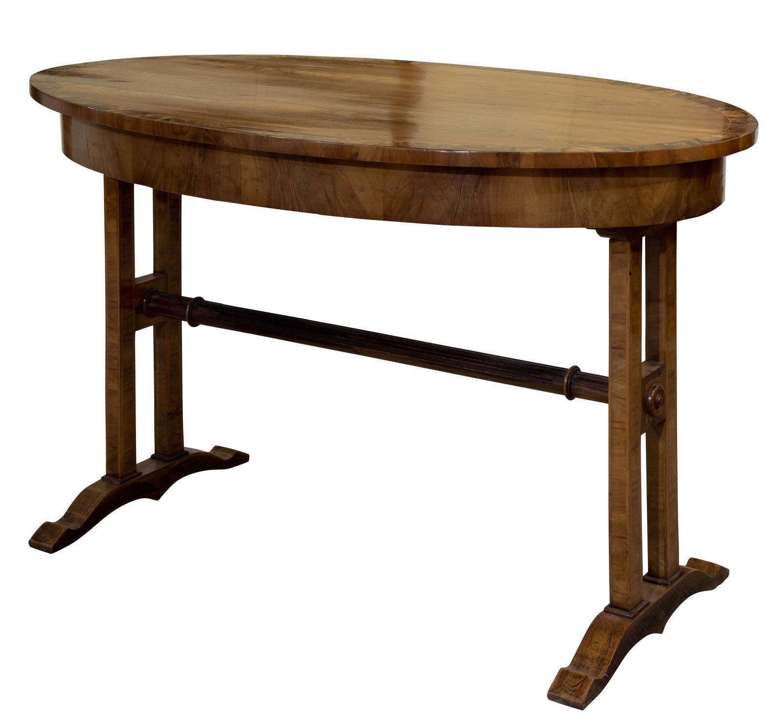 Walnut Empire Style Centre Table with Crossband Edge (1 of 6) Walnut Empire Style Centre Table with Crossband Edge (1 of 6)