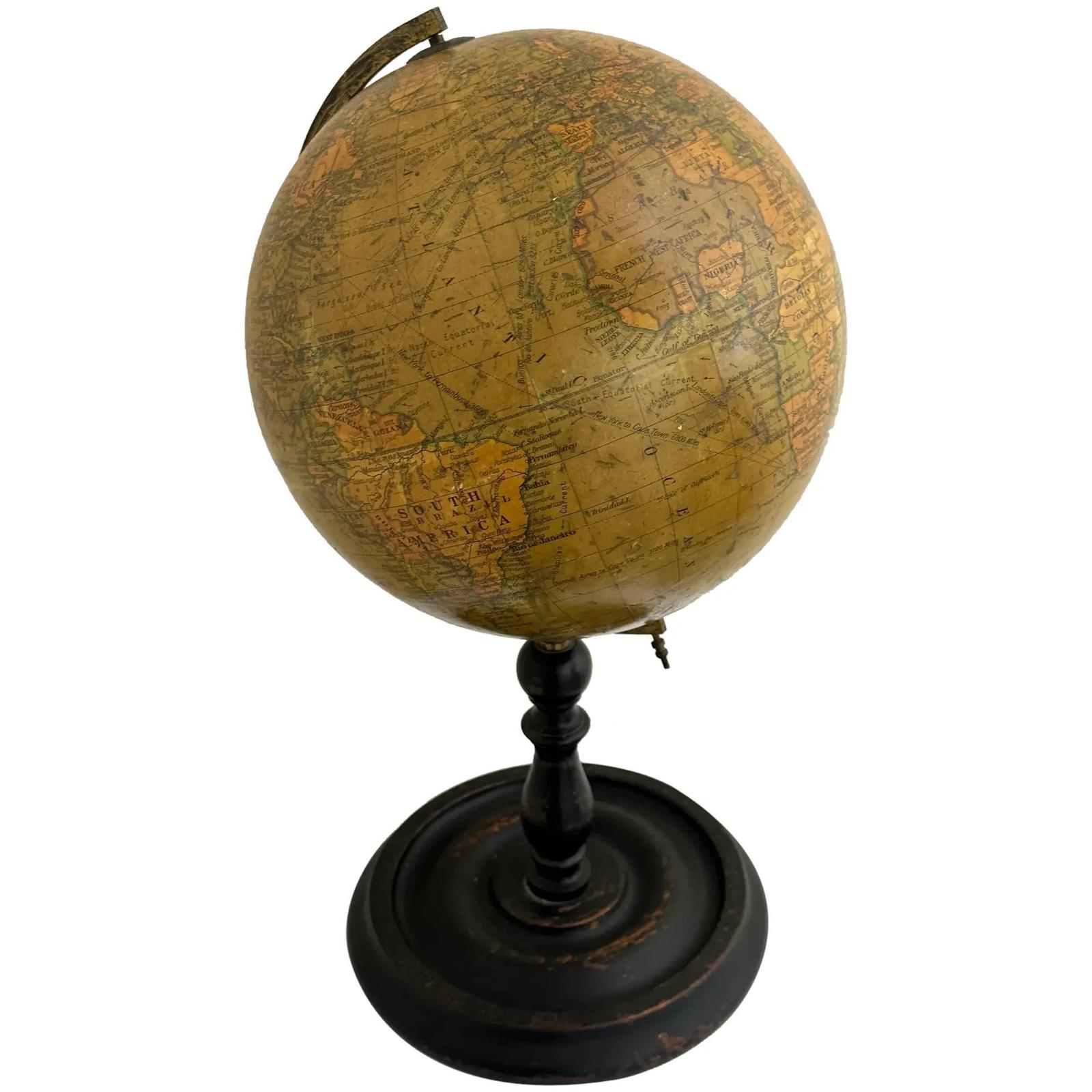 Antique Geographic 10 Inch Terrestrial Globe Atlas Railways Steamer Sea Routes (1 of 65) Antique Geographic 10 Inch Terrestrial Globe Atlas Railways Steamer Sea Routes (1 of 65)