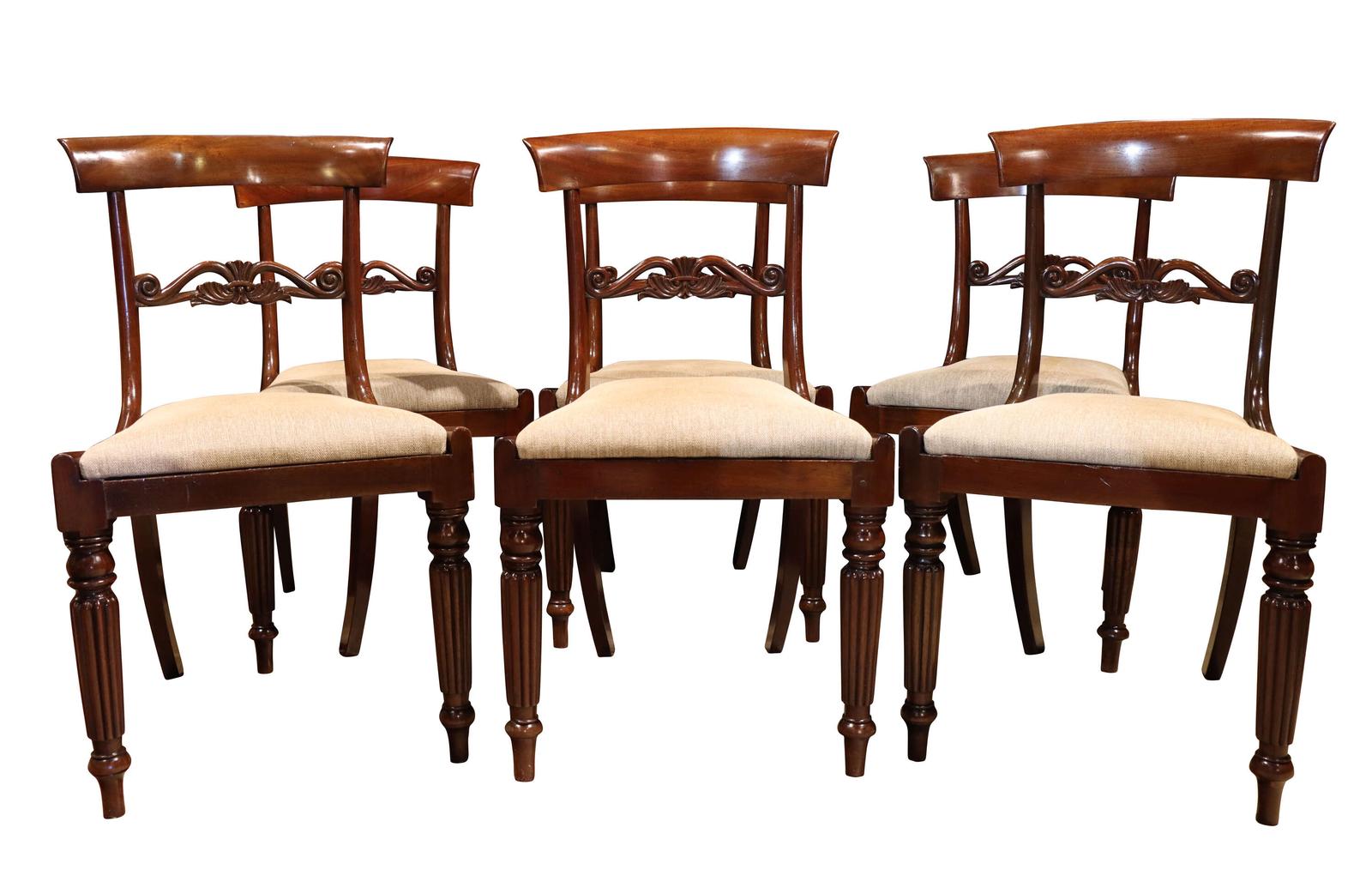 Set of Six William IV Mahogany Bar Back Dining Chairs c.1830 (1 of 9) Set of Six William IV Mahogany Bar Back Dining Chairs c.1830 (1 of 9)
