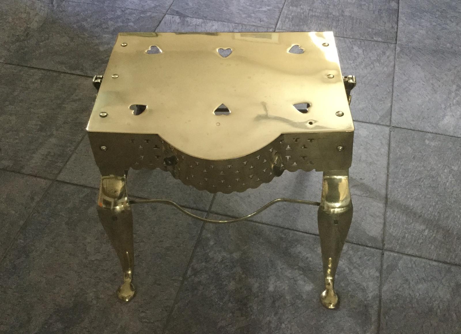 George III Brass & Iron Footman / Plate Warmer (1 of 4)