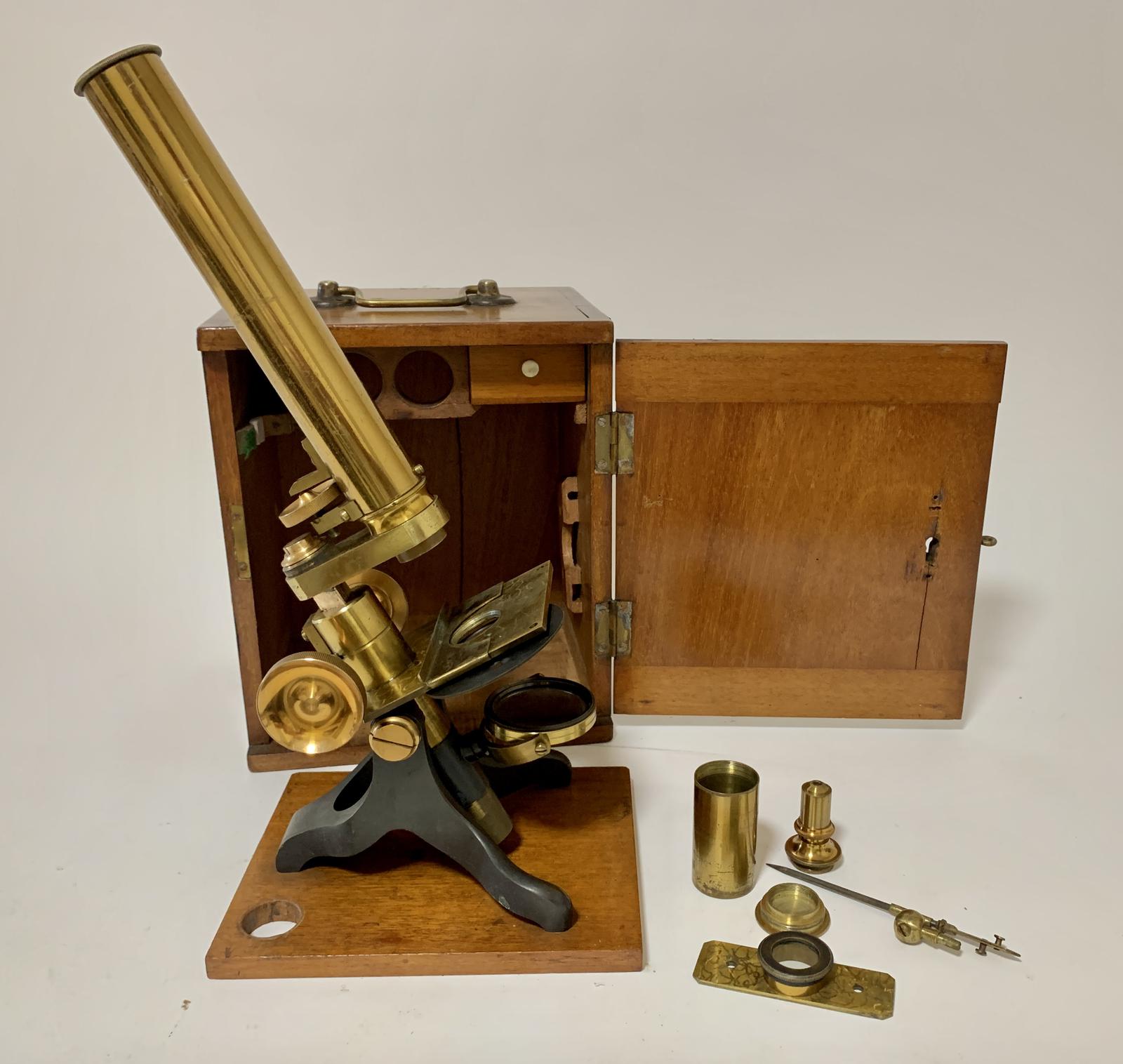 Antique Brass Bar Limb Microscope (1 of 14) Antique Brass Bar Limb Microscope (1 of 14)