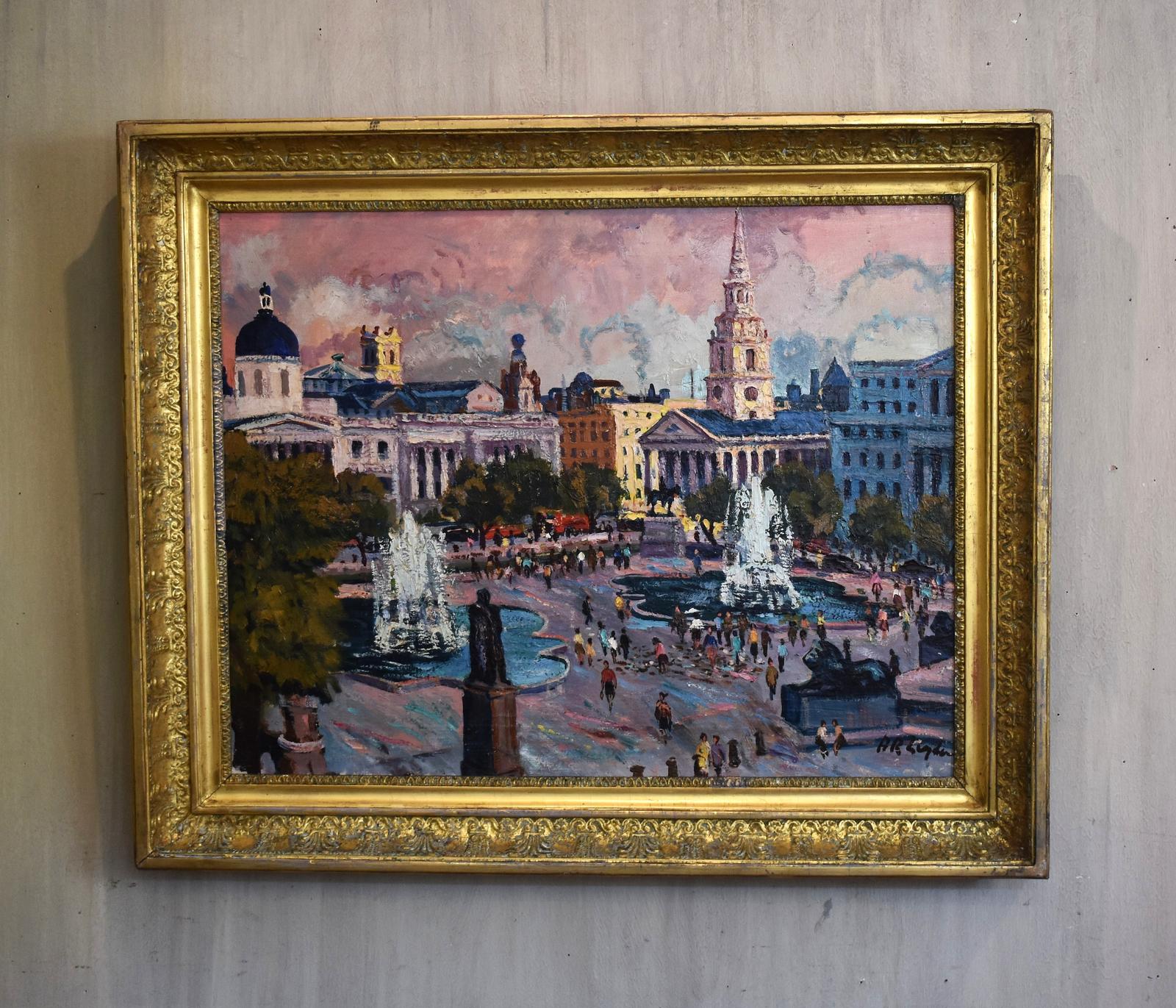 Oil Painting of Trafalgar Square, London (1 of 6)