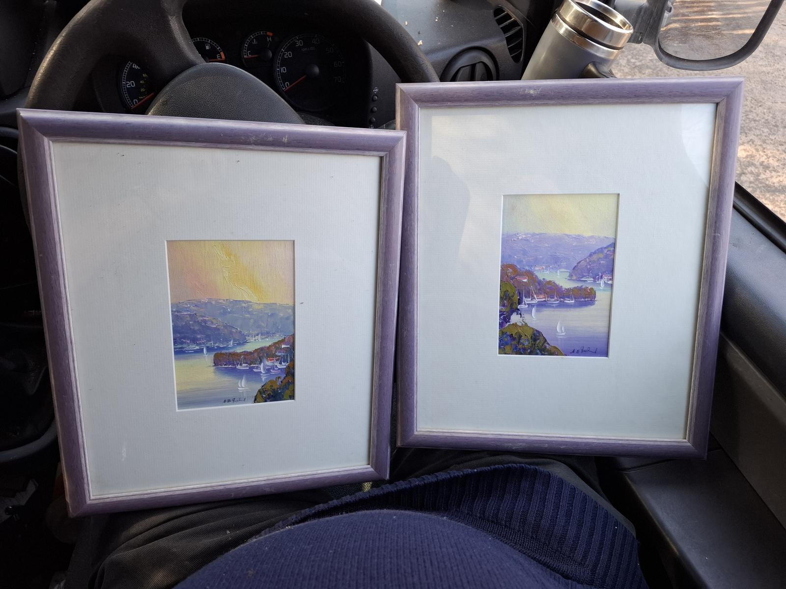 Pair Of Vintage Australian Oil Paintings - Howard B. Ireland - Harbour Scenes (1 of 7)