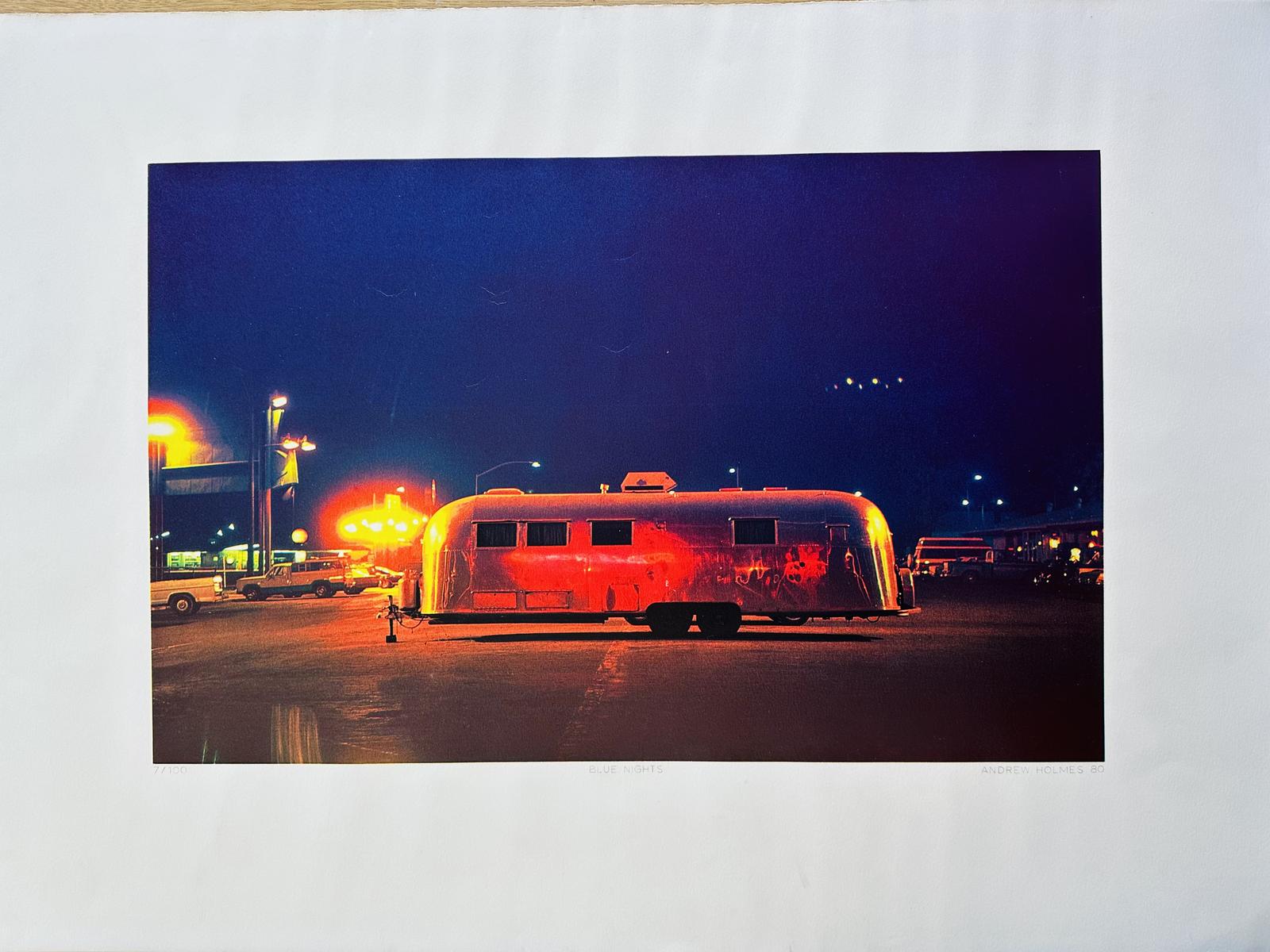 Original Lithograph 'blue Night' my Andrew Holmes. Signed and Dated 1980. Numbered 7/100 (1 of 3)