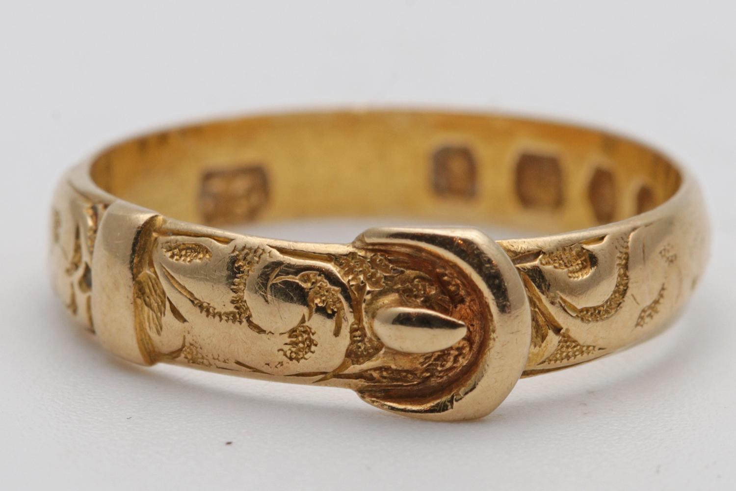 Victorian 18ct gold buckle ring 1874 (1 of 3) Victorian 18ct gold buckle ring 1874 (1 of 3)
