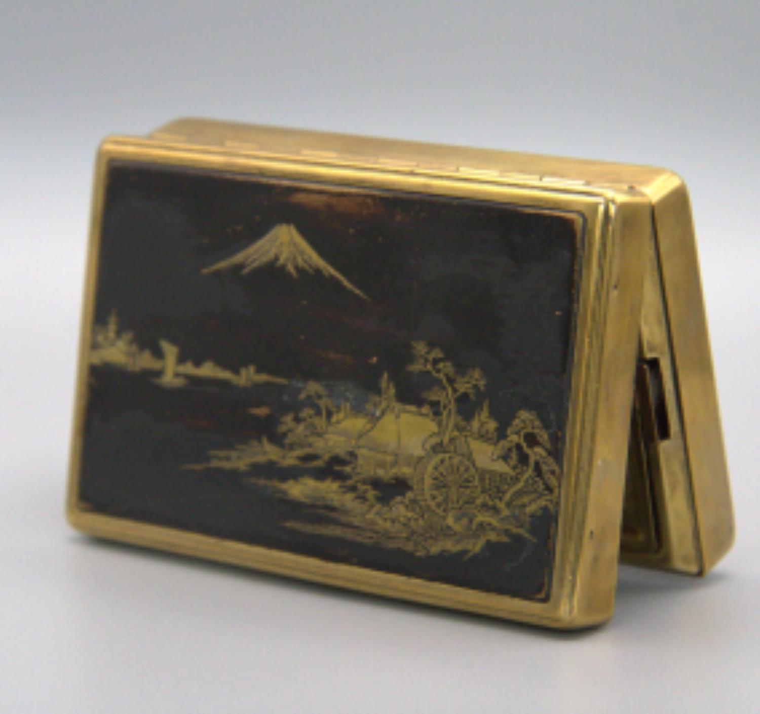 Clover Japanese Damascene Compact Mirror Music Box c.1950 (1 of 6) Clover Japanese Damascene Compact Mirror Music Box c.1950 (1 of 6)