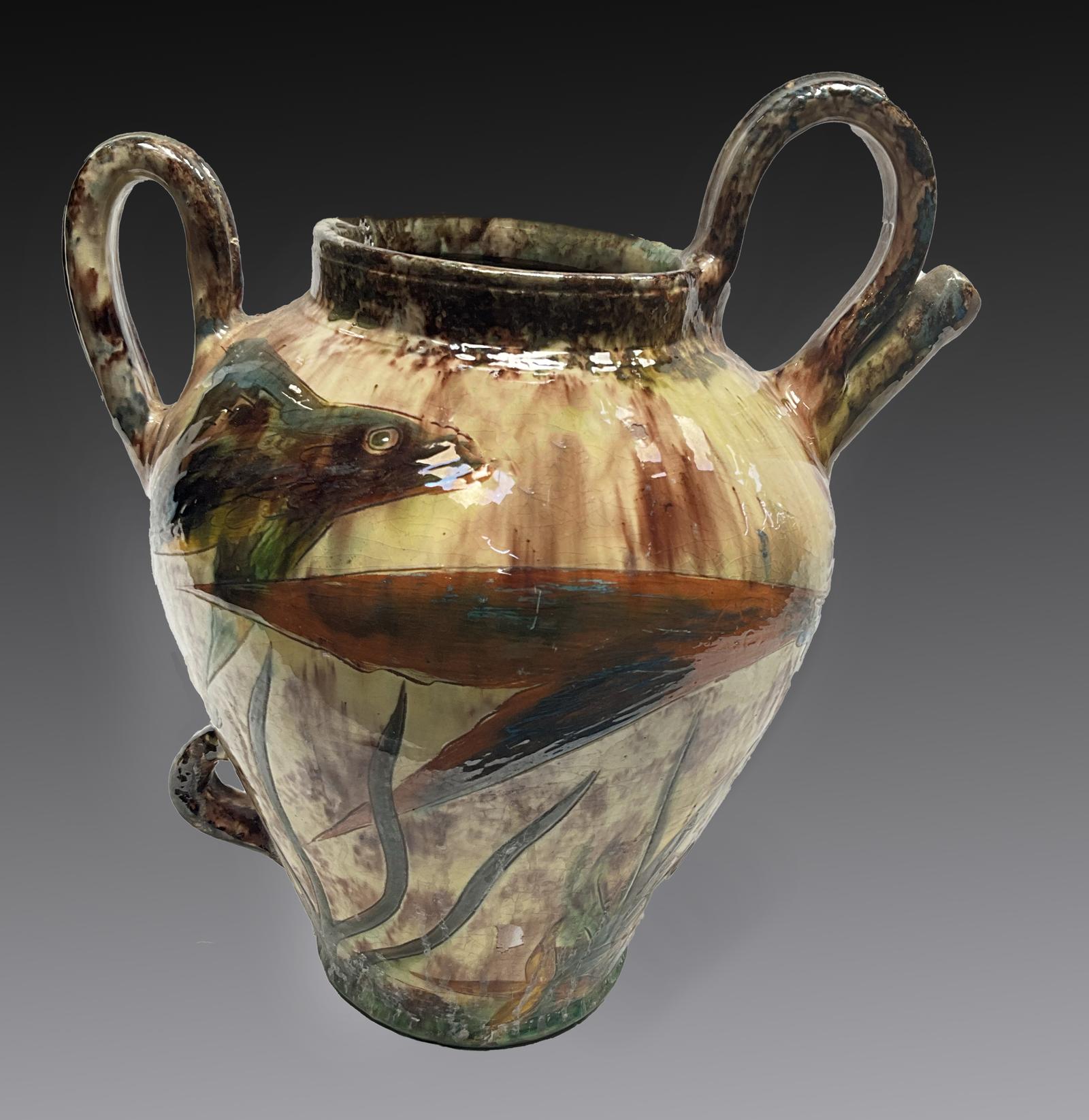 Signed Devon Pottery Amphora (1 of 5)