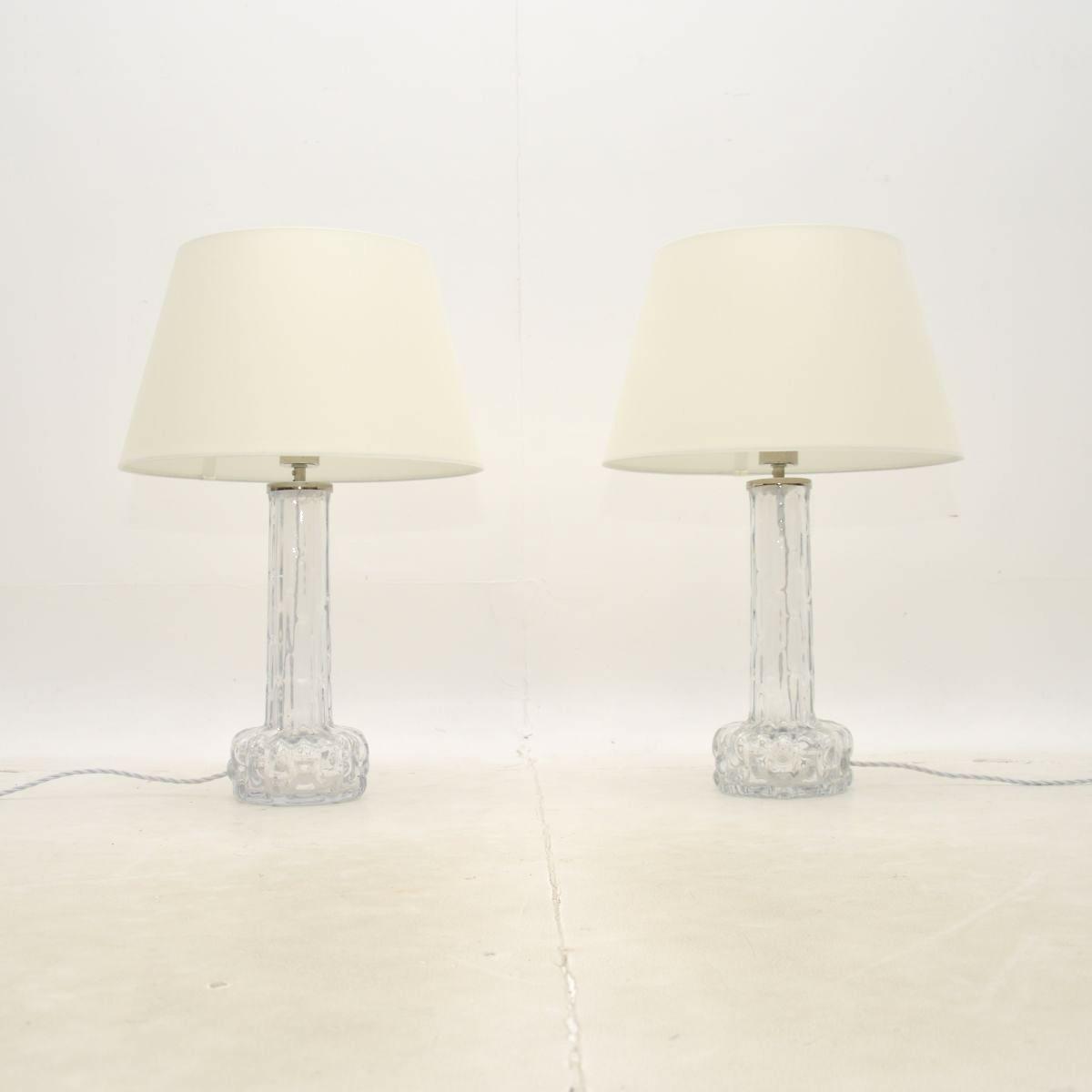 Pair of Vintage Swedish Table Lamps by Carl Fagerlund for Orrefors (1 of 9)