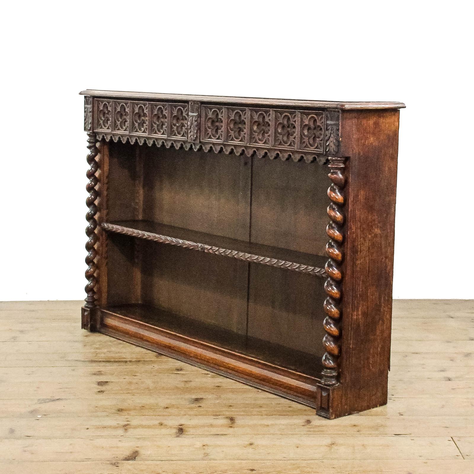 Antique Low 19th Century Gothic Open Bookcase (1 of 11)