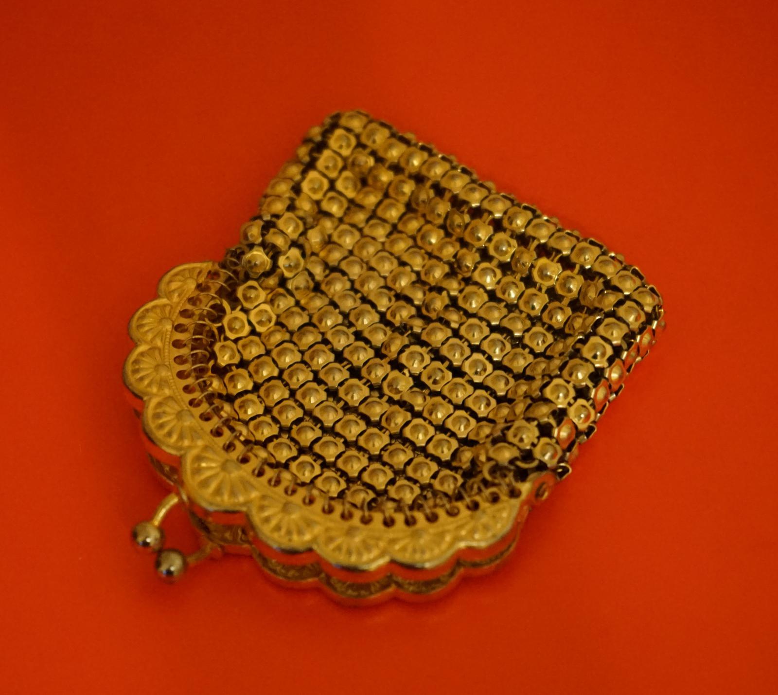 Vintage Miniature Gilt Metal Mesh Purse (1 of 9)