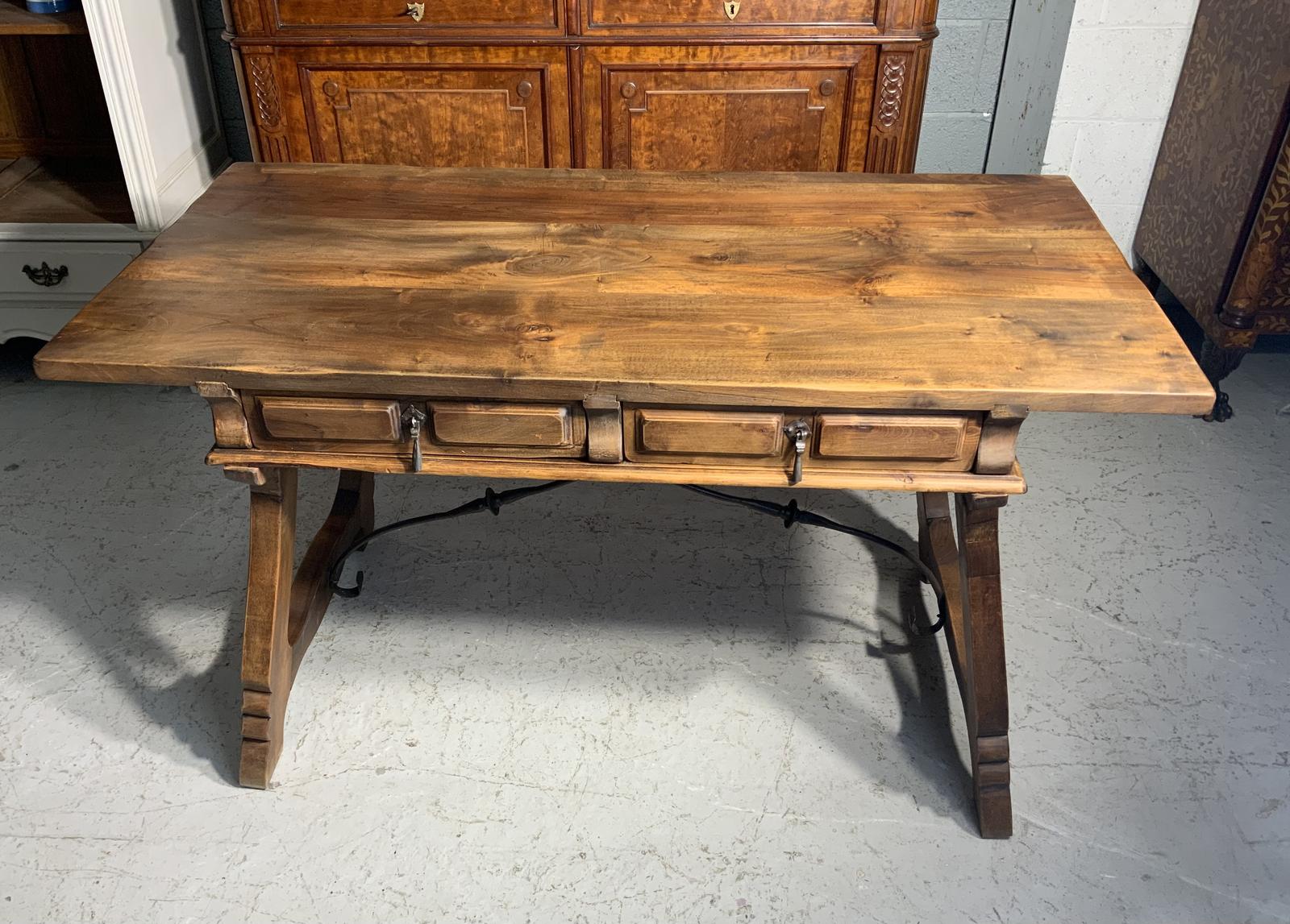 Spanish Style Walnut French  Desk (1 of 9)