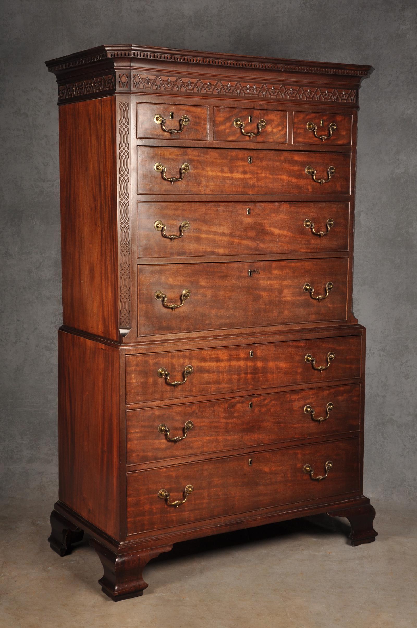 Fine 18th Century Mahogany Secretaire Tallboy (1 of 25)