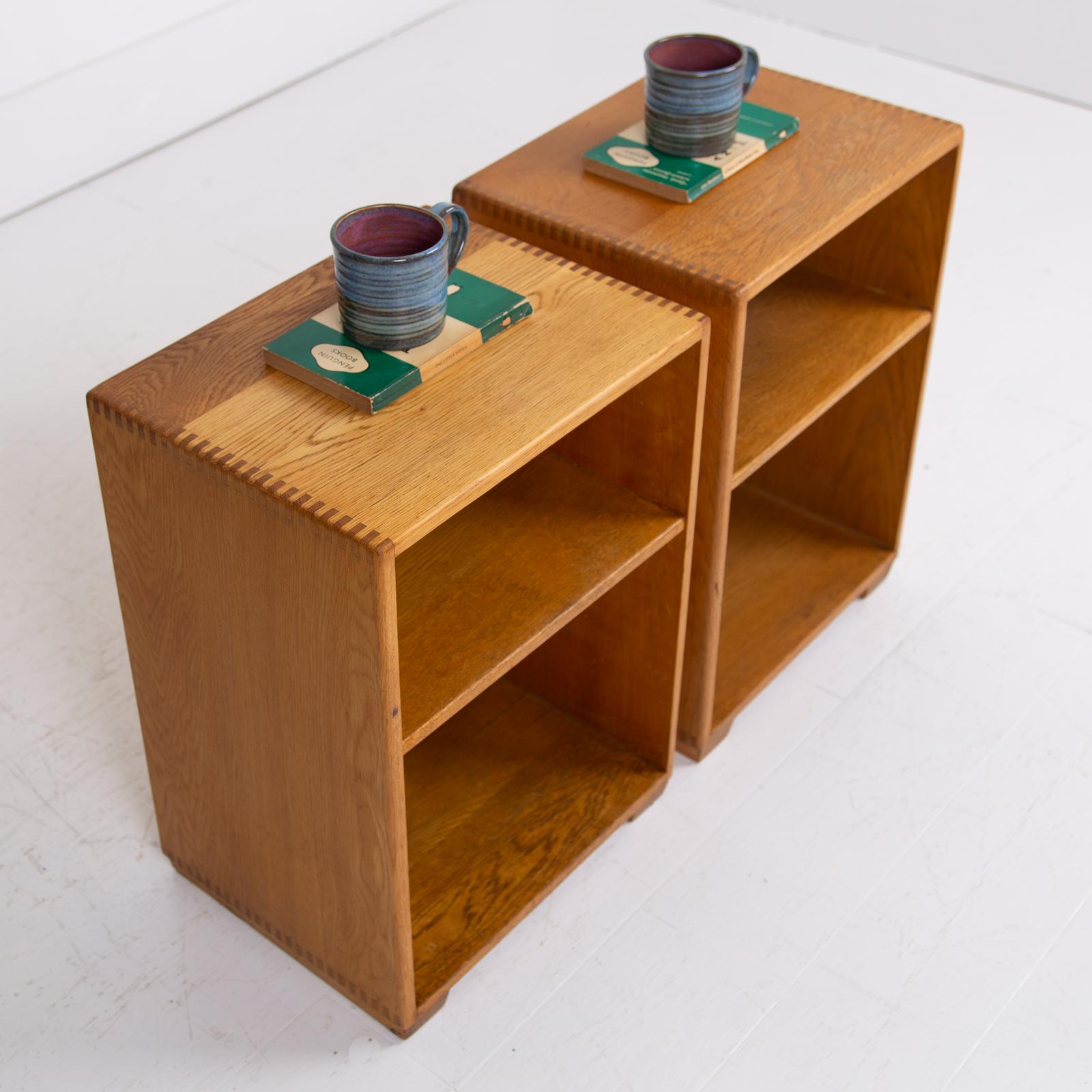 Pair of Oak Mid Century Military Issue Side Tables (1 of 10) Pair of Oak Mid Century Military Issue Side Tables (1 of 10)