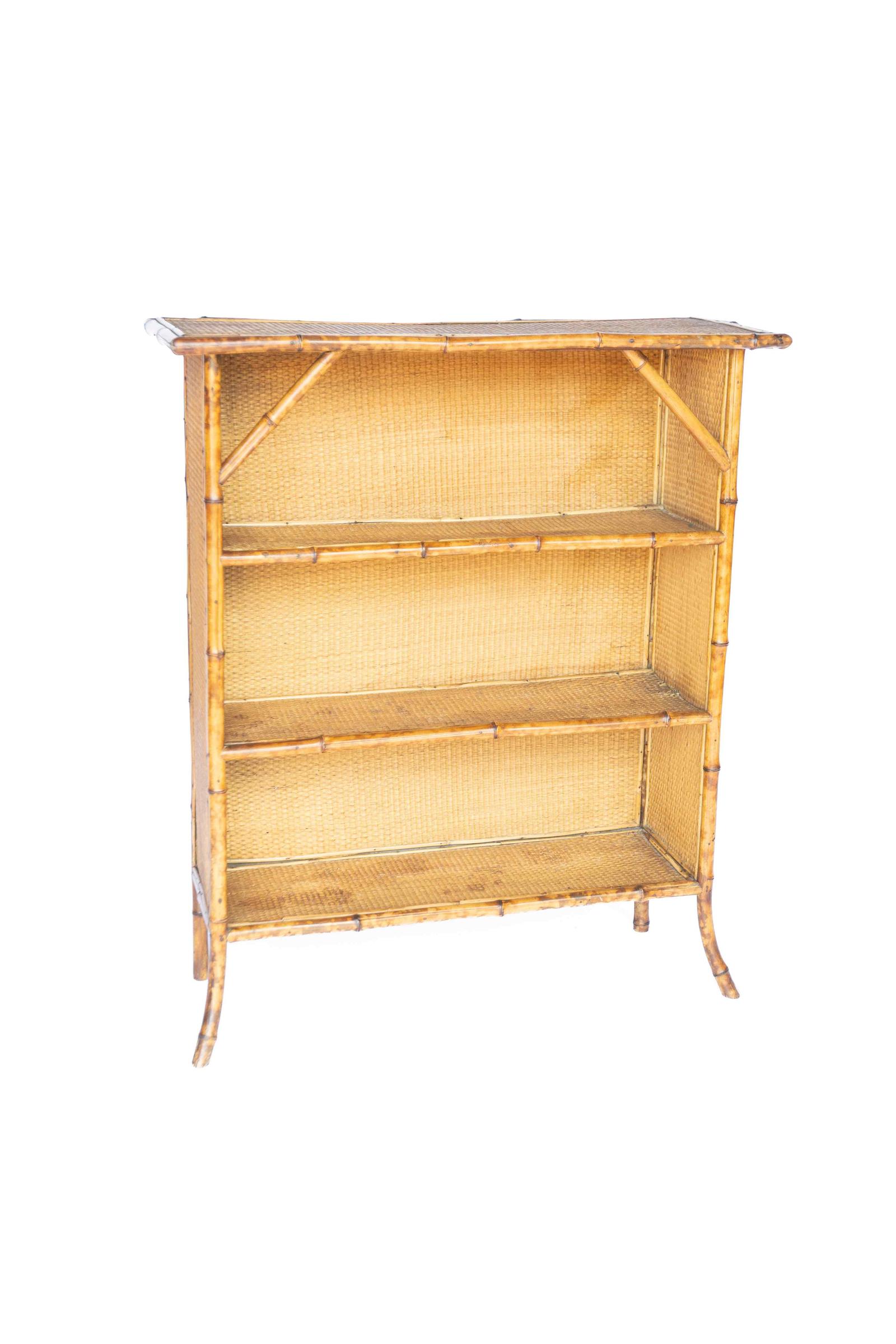 Late Victorian Bamboo Open Bookcase (1 of 7) Late Victorian Bamboo Open Bookcase (1 of 7)
