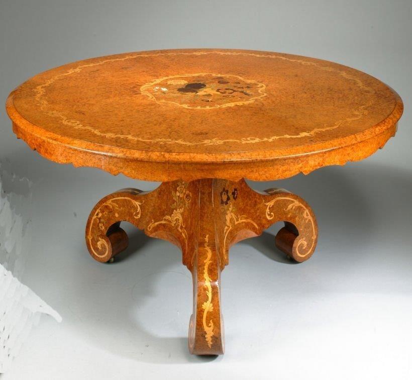 Regency Amboyna Centre Table - Attritubed to E H Baldock (1 of 4)