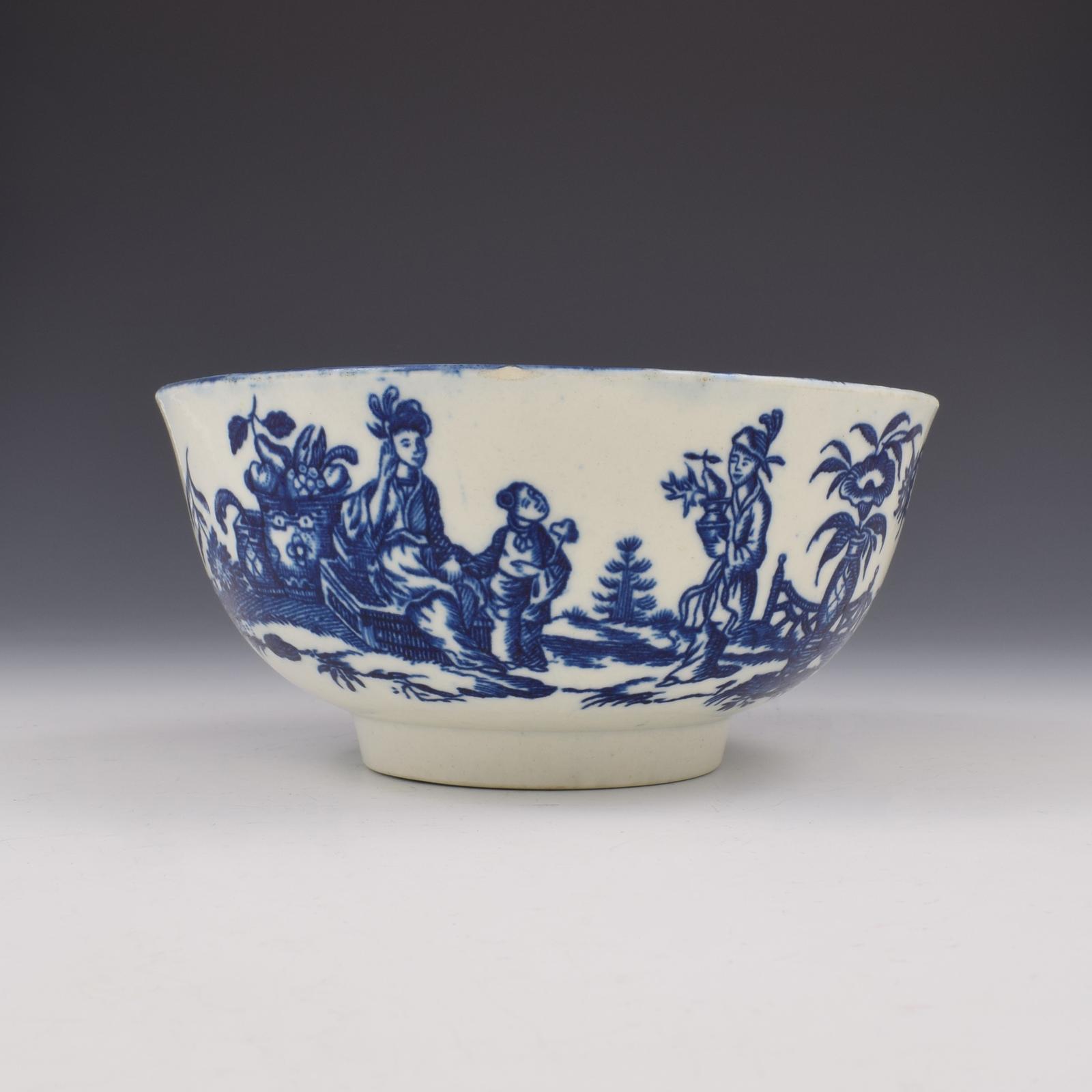 First Period Worcester Porcelain Rare Mother & Child Three Figure Variant Slop Bowl (1 of 12)
