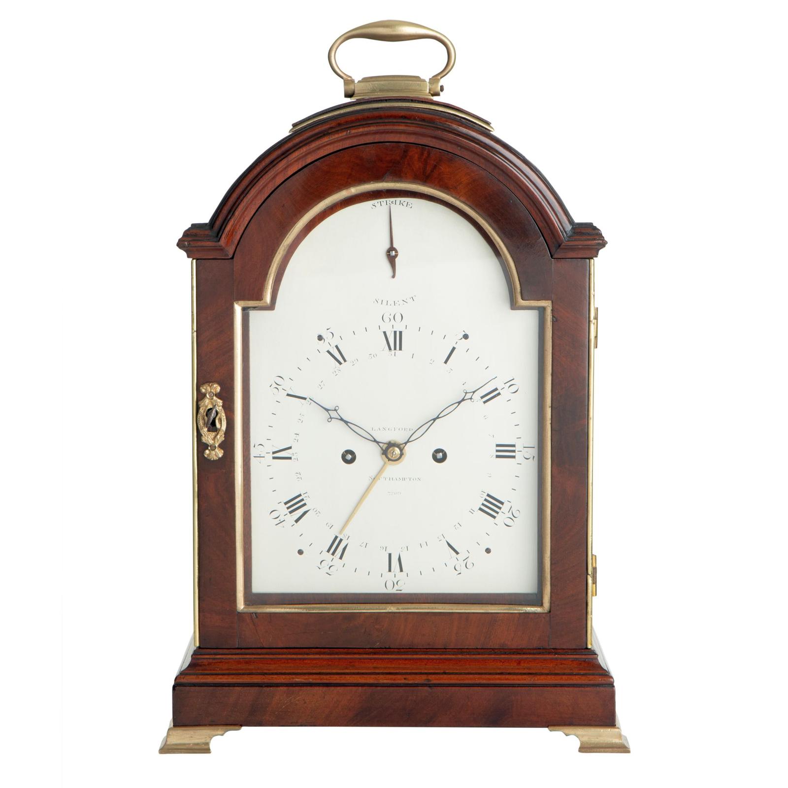 Mahogany Striking Bracket Clock – Langford – Southampton (1 of 1)
