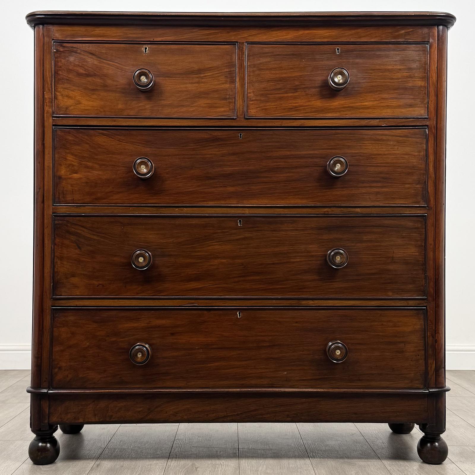 Antique 19th Century Chest of Drawers in Mahogany (1 of 11) Antique 19th Century Chest of Drawers in Mahogany (1 of 11)