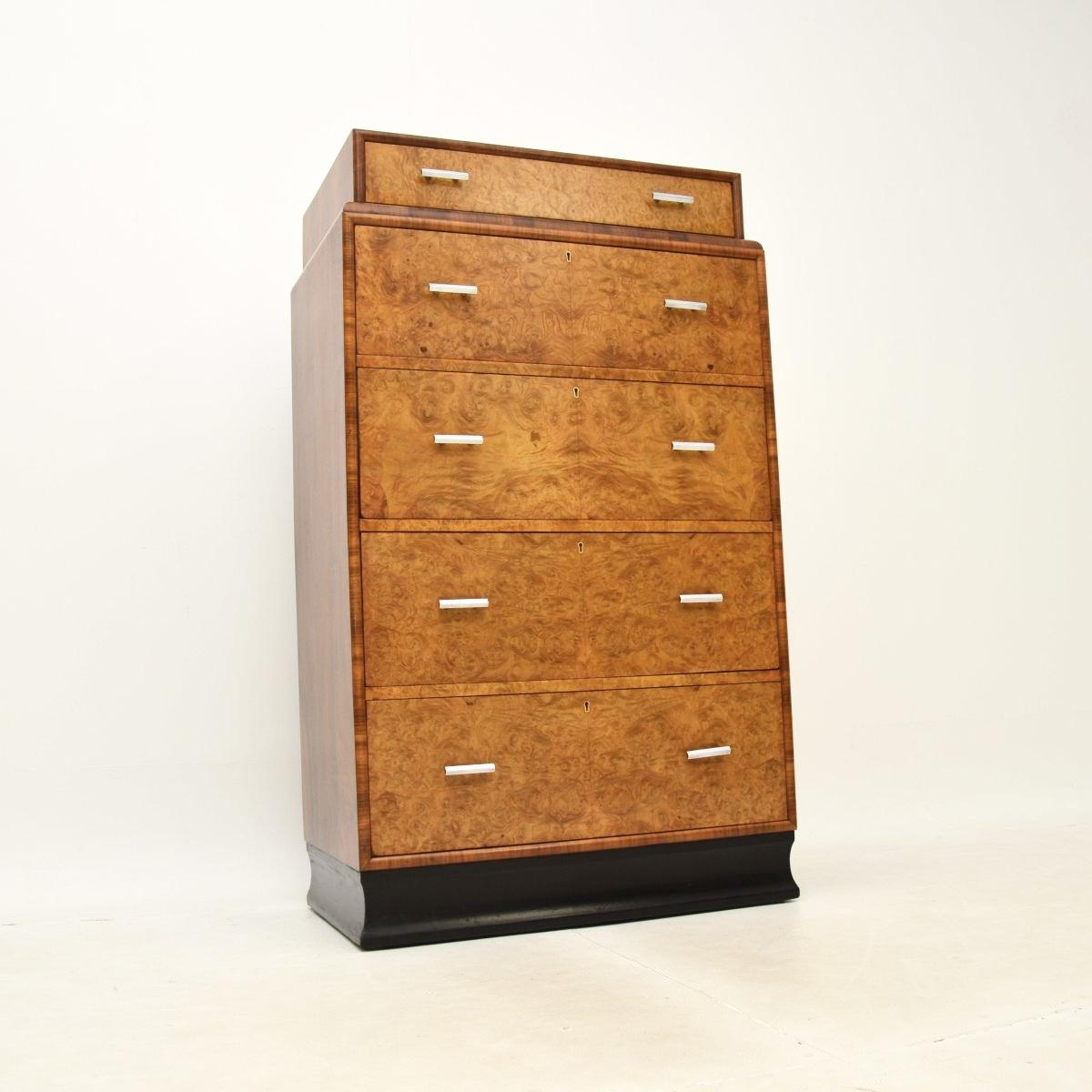 Art Deco Burr Elm & Walnut Chest of Drawers (1 of 11) Art Deco Burr Elm & Walnut Chest of Drawers (1 of 11)