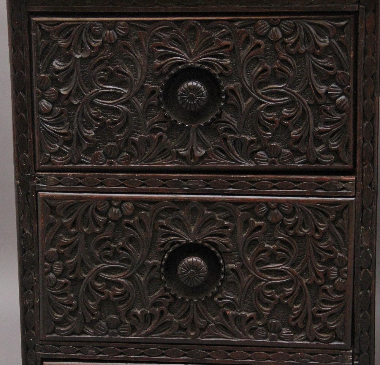 Early 19th Century Anglo-indian Carved Partners Desk (1 of 13)