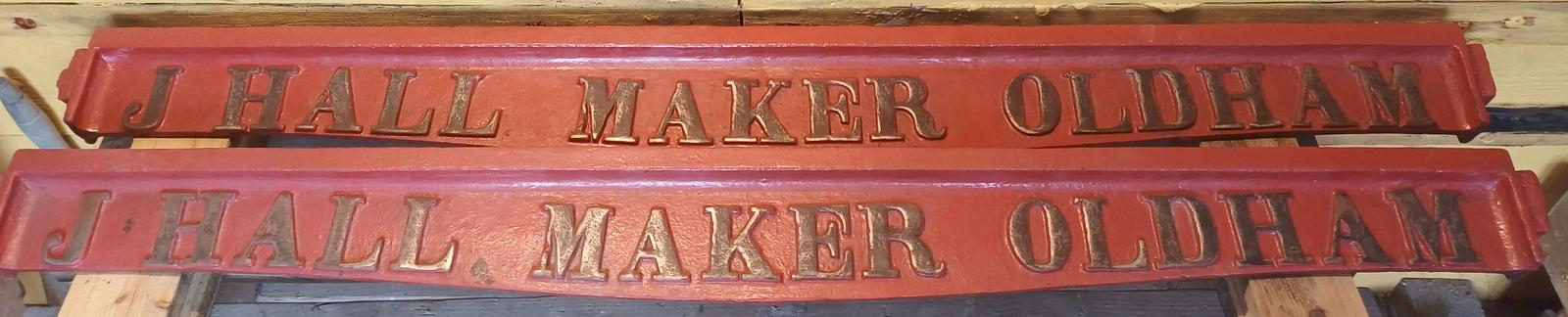 Pair of Cast Iron Textile Maker's Plates (1 of 1)