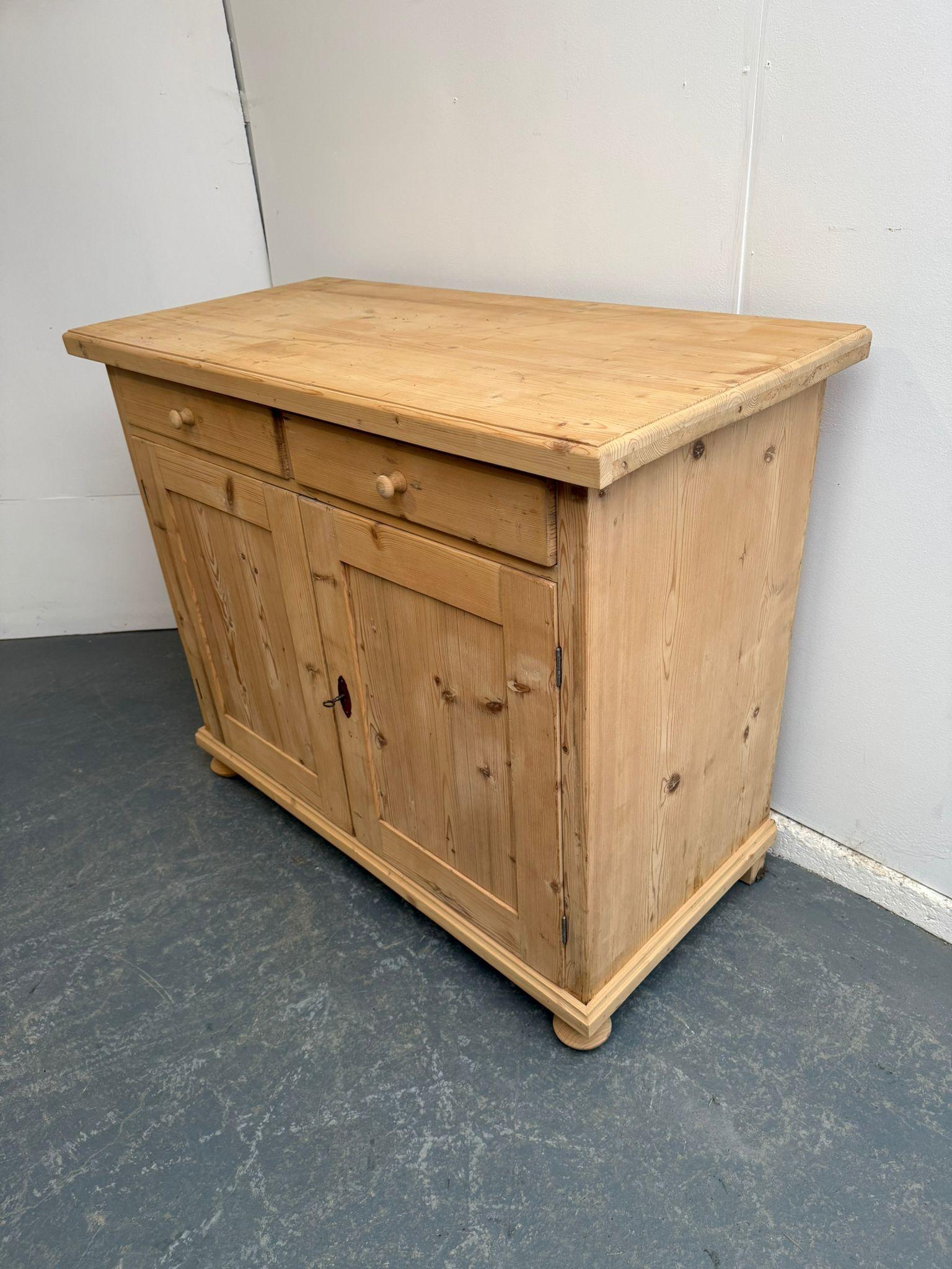 A Mint Clean Victorian Antique/old Pine Large Kitchen Dresser Base to Wax/paint (1 of 9)