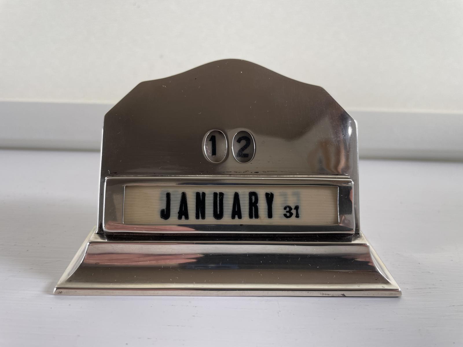 Perpetual Silver Desk Calendar (1 of 3)