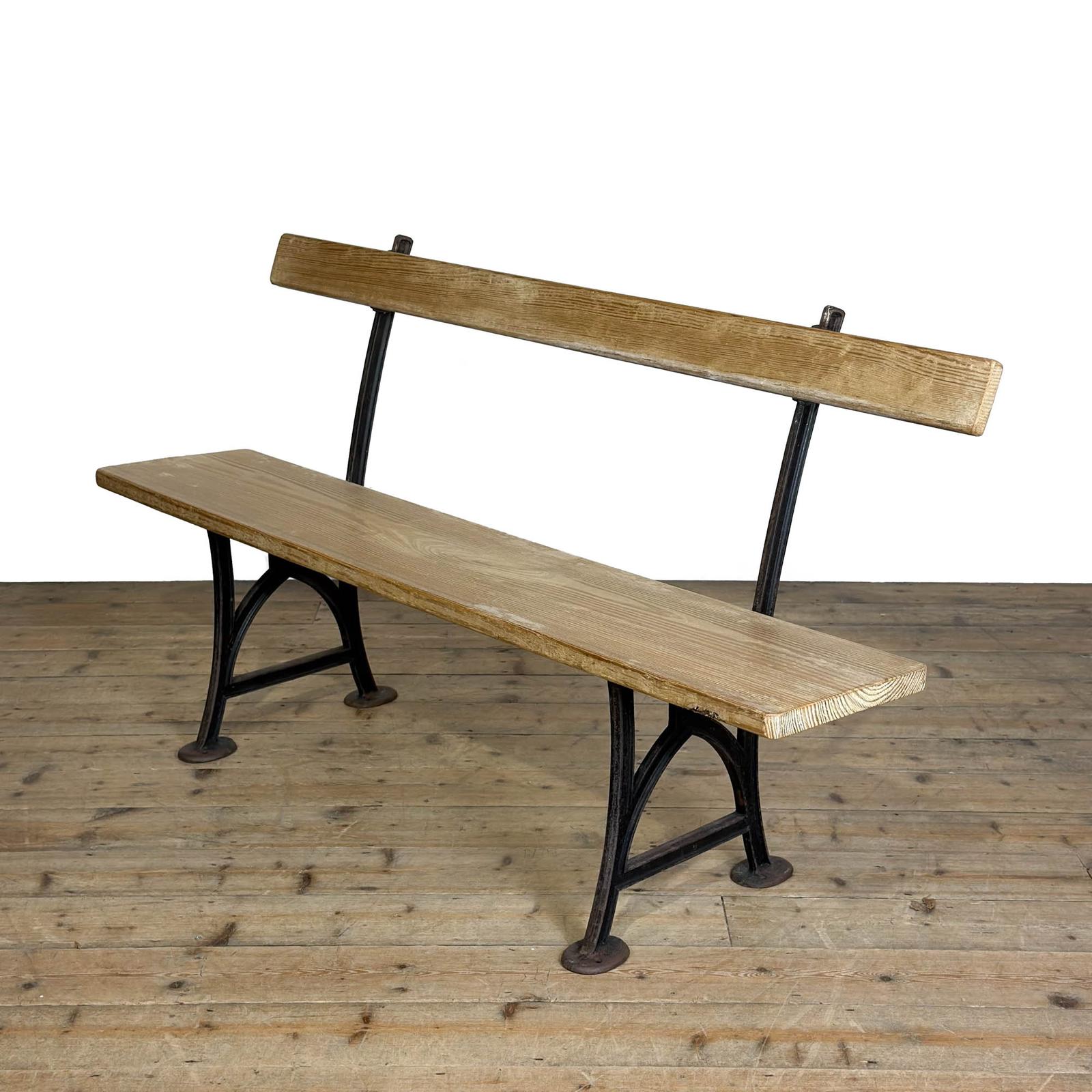 Antique Pine Railway Bench (1 of 8) Antique Pine Railway Bench (1 of 8)