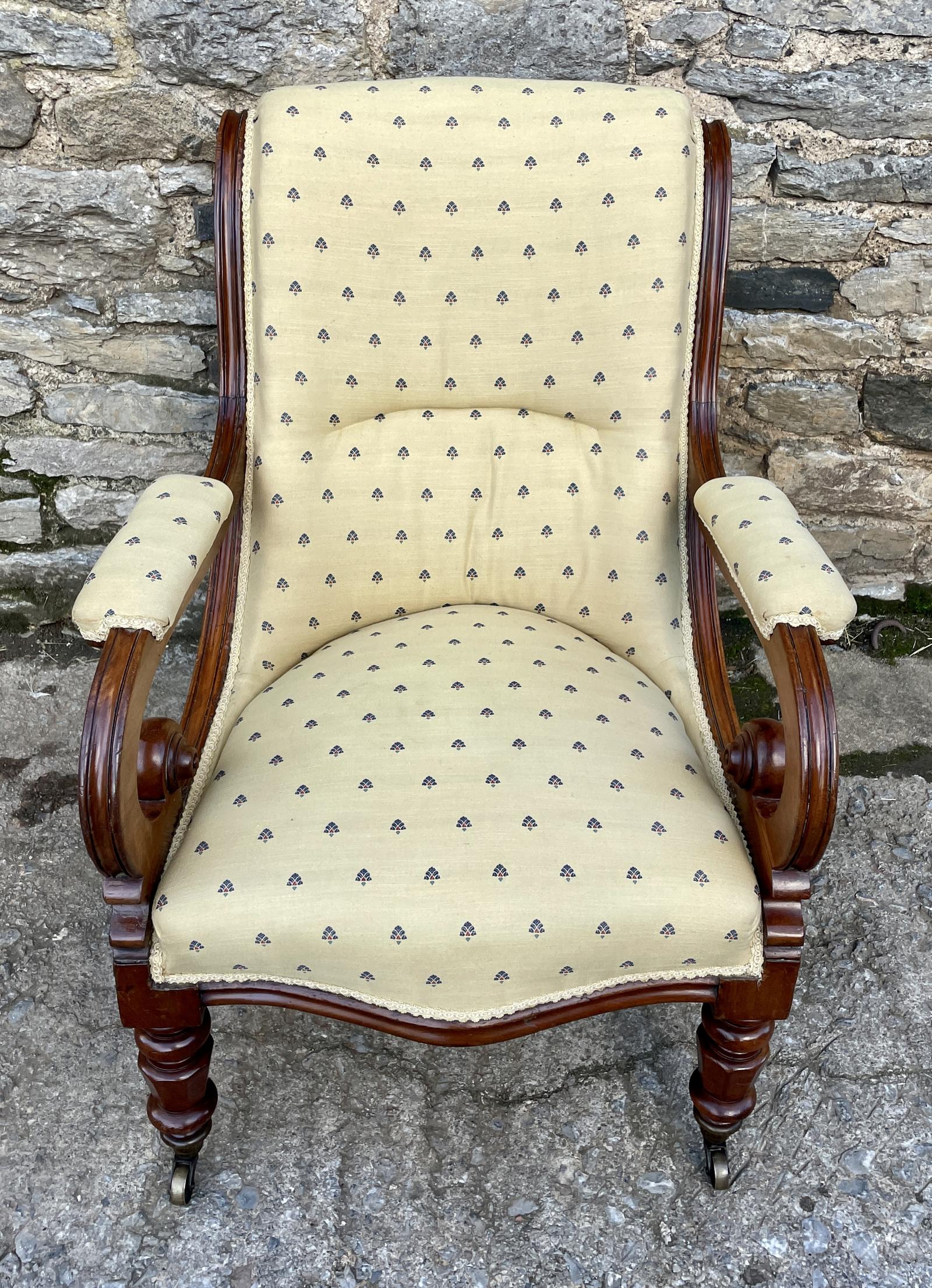 Victorian Mahogany Framed Armchair (1 of 20) Victorian Mahogany Framed Armchair (1 of 20)
