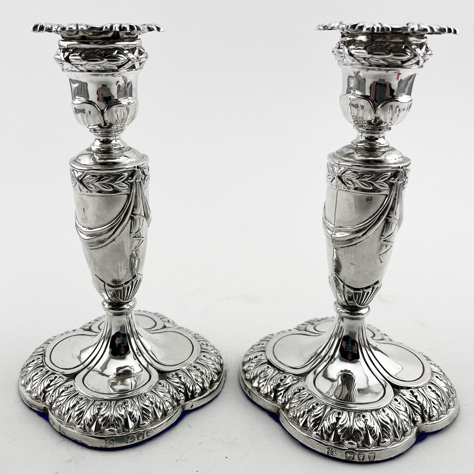 Victorian Sterling Silver Candlesticks with Detachable Floral Nozzles (1 of 7) Victorian Sterling Silver Candlesticks with Detachable Floral Nozzles (1 of 7)