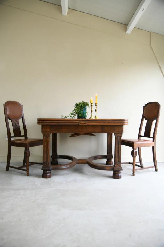 Early 20th Century Extending Oak Dining Table (1 of 12)