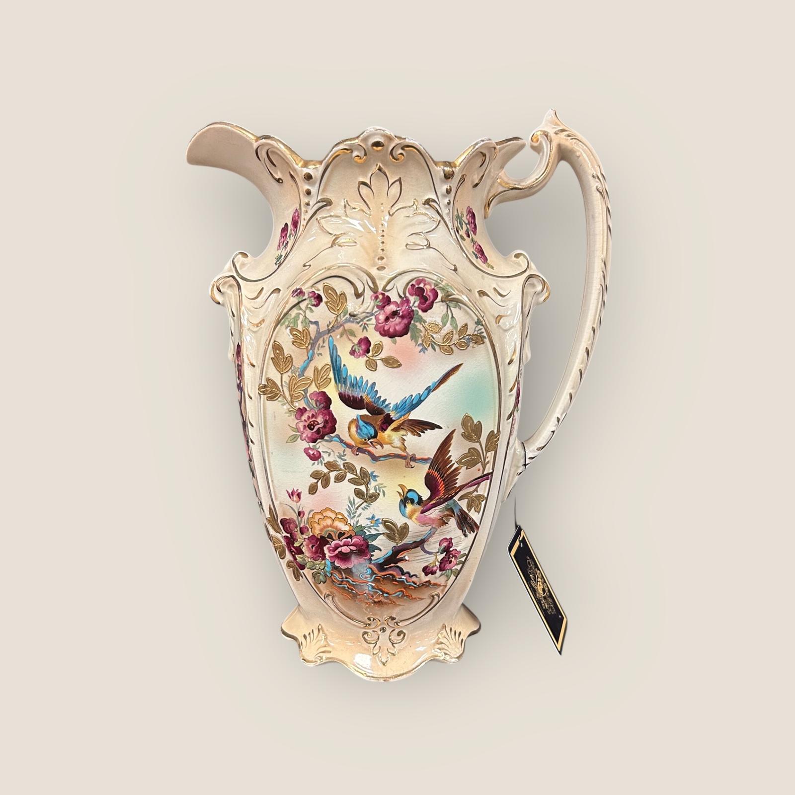 Large Antique Decravtive Jug With Floral Design (1 of 8)