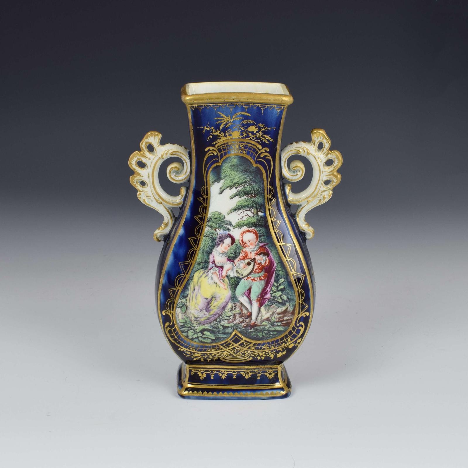 Chelsea Porcelain Gold Anchor Period Blue Ground Vase c.1765 (1 of 15) Chelsea Porcelain Gold Anchor Period Blue Ground Vase c.1765 (1 of 15)