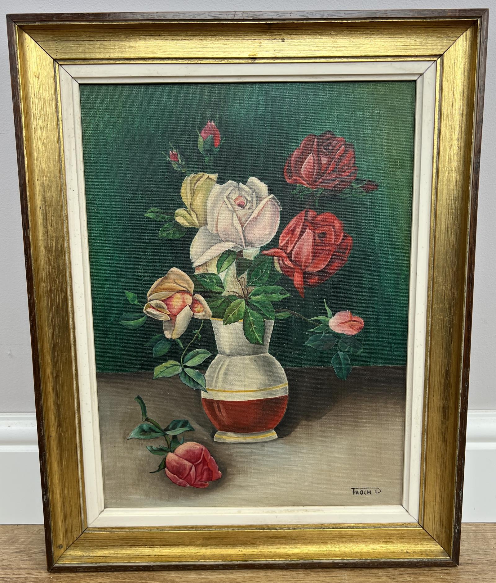 Oil Painting Vintage French Signed Floral Still Life Framed (1 of 10) Oil Painting Vintage French Signed Floral Still Life Framed (1 of 10)