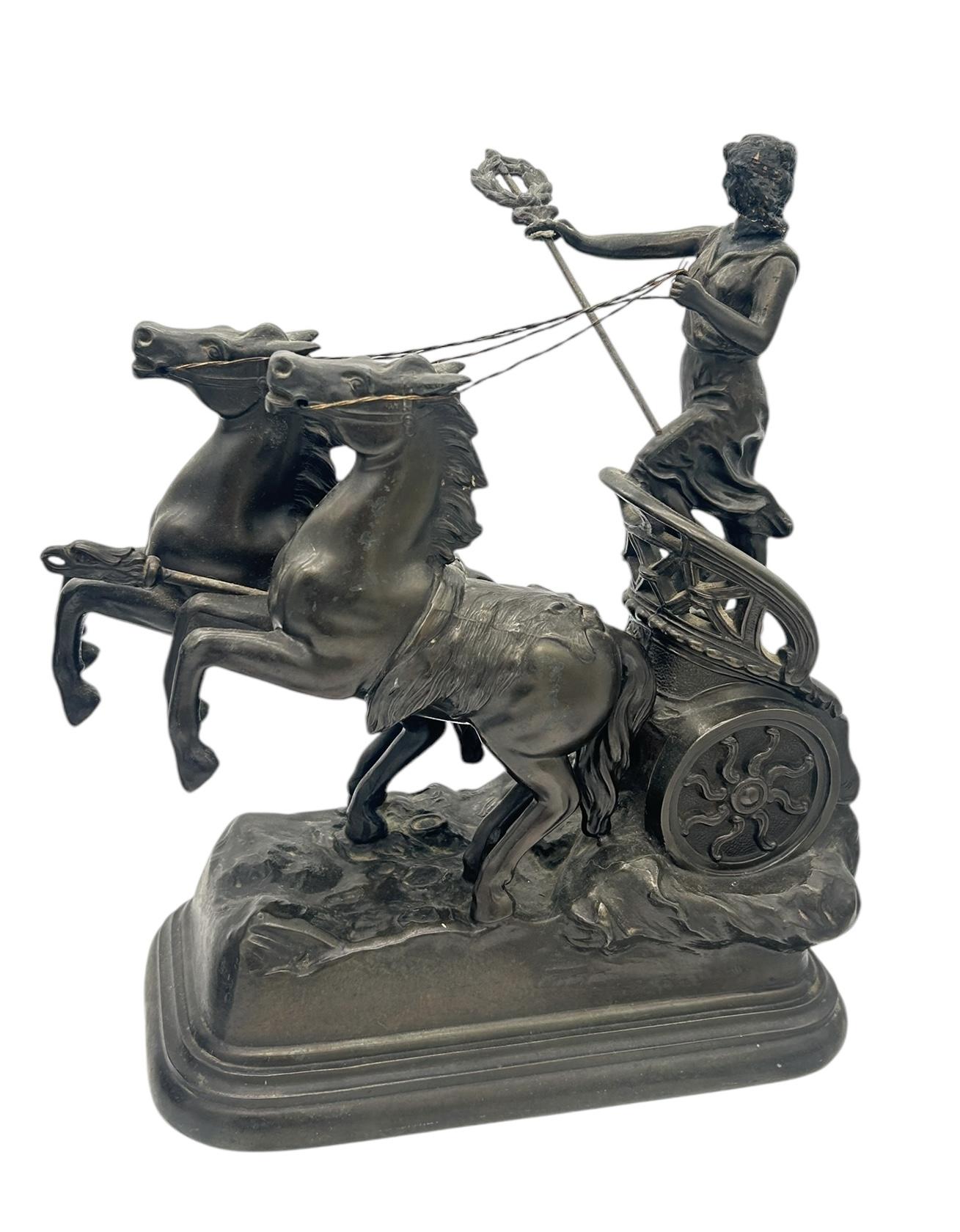 Wonderful Roman Chariots Figural Clock Garnitures ca.1905 (1 of 9)