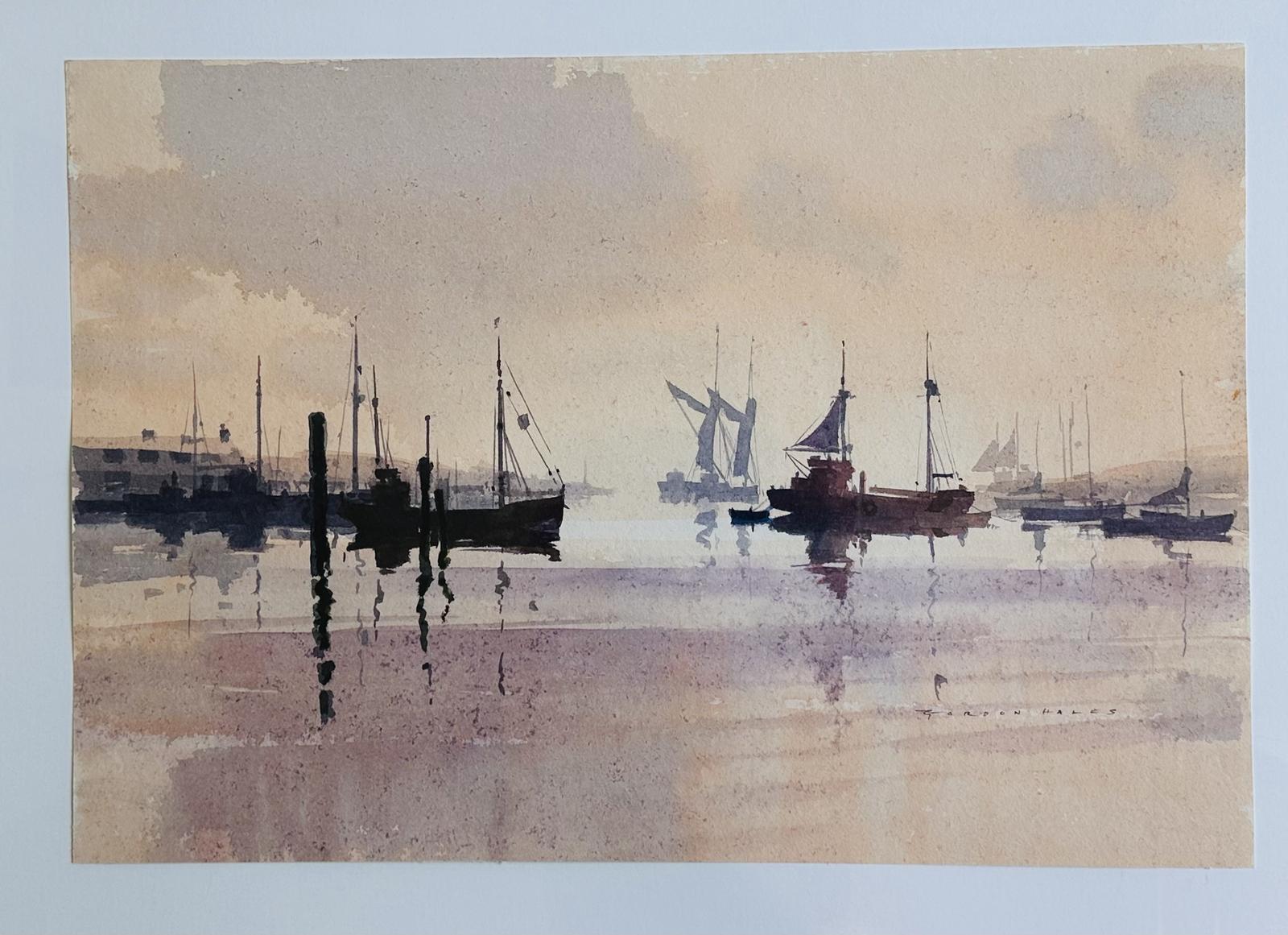 Original Watercolour’harbour Scene’ by Gordon Hales RSMA,RBA. 1916-1997. Framed (1 of 3) Original Watercolour’harbour Scene’ by Gordon Hales RSMA,RBA. 1916-1997. Framed (1 of 3)
