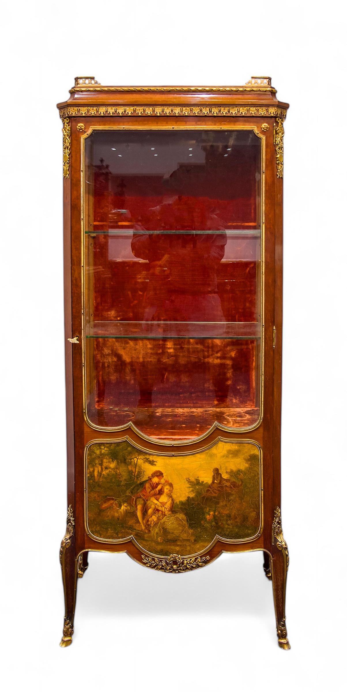 Antique French Vernis Martin Vitrine Cabinet (1 of 8)