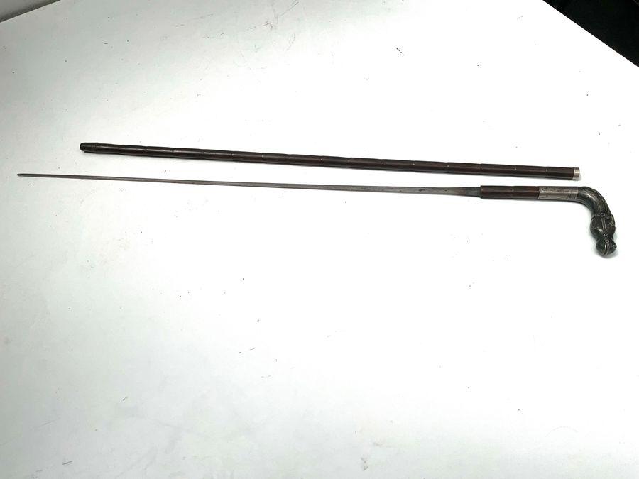 The Finest Gentleman’s Walking Stick / Sword Stick with Silver Horses Head Handle (1 of 25)