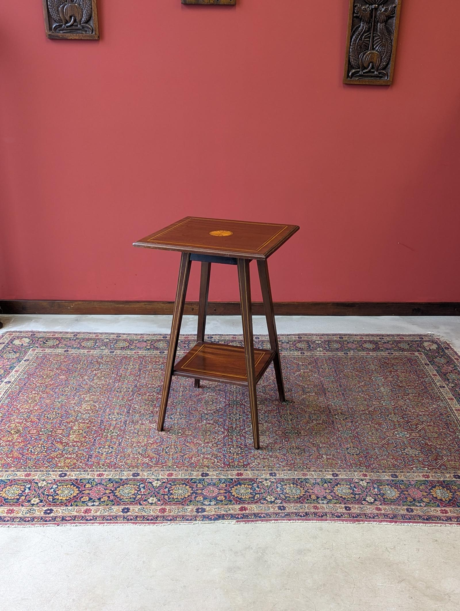 Antique Edwardian Inlaid Mahogany Occasional Table (1 of 10)