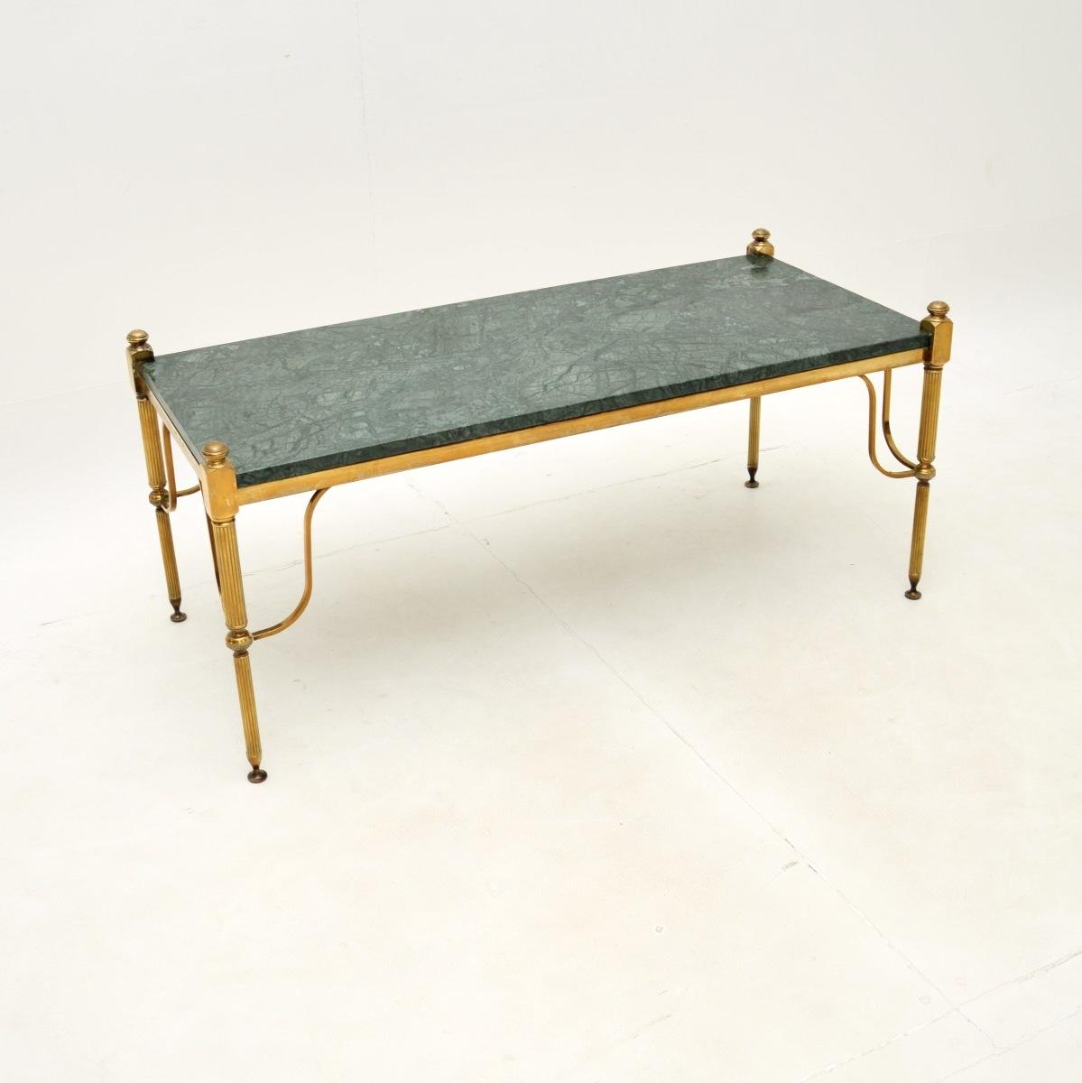 Vintage French Brass and Marble Coffee Table (1 of 8) Vintage French Brass and Marble Coffee Table (1 of 8)