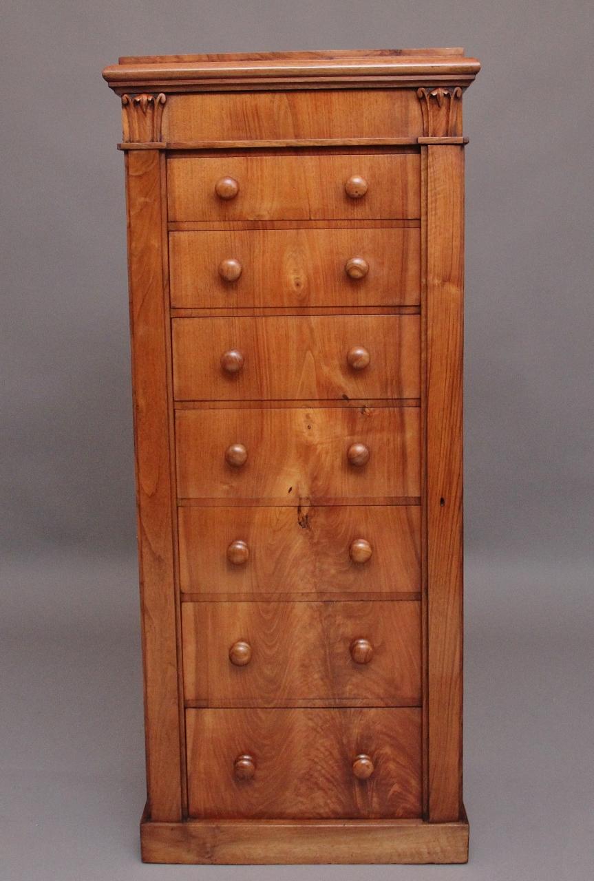 Early 19th Century Antique Regency Walnut Wellington Chest (1 of 14)